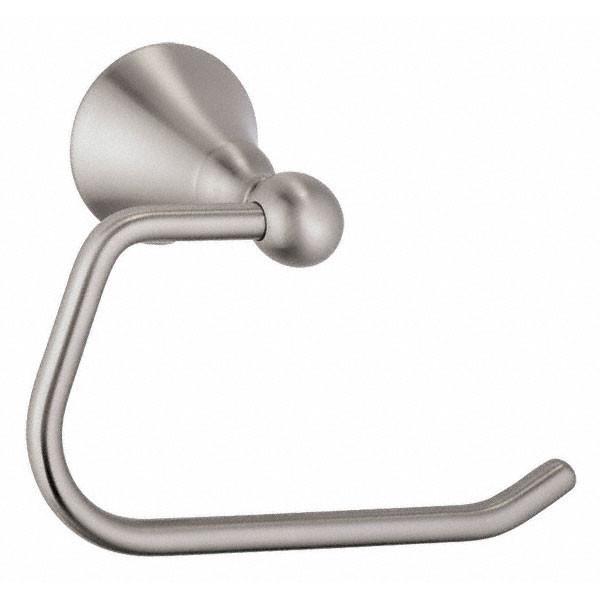 Danze Bannockburn Eurostyle Single Post Brushed Nickel Toilet Paper Holder - Modern Bathroom Tissue Roll Dispenser for Home & Office