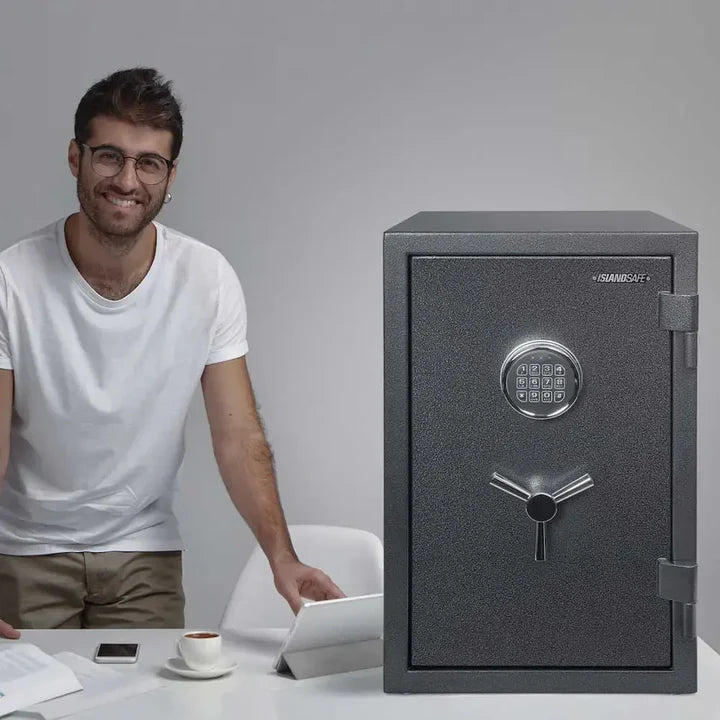 IslandSafe FNS60 FireShield Large Fireproof Safe Box for Home & Office - Protect Documents, Jewelry & Valuables from Fire & Theft