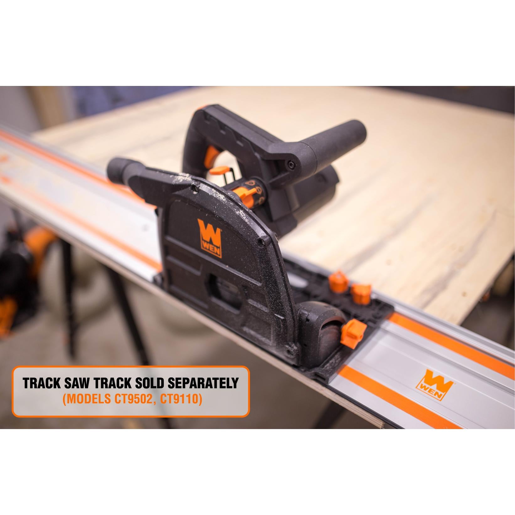 WEN CT1065 10 Amp 6.5 Inch Plunge Cut Sidewinder Circular Track Saw - Professional Woodworking Tool for Precise Cutting, DIY Projects, and Home Renovation