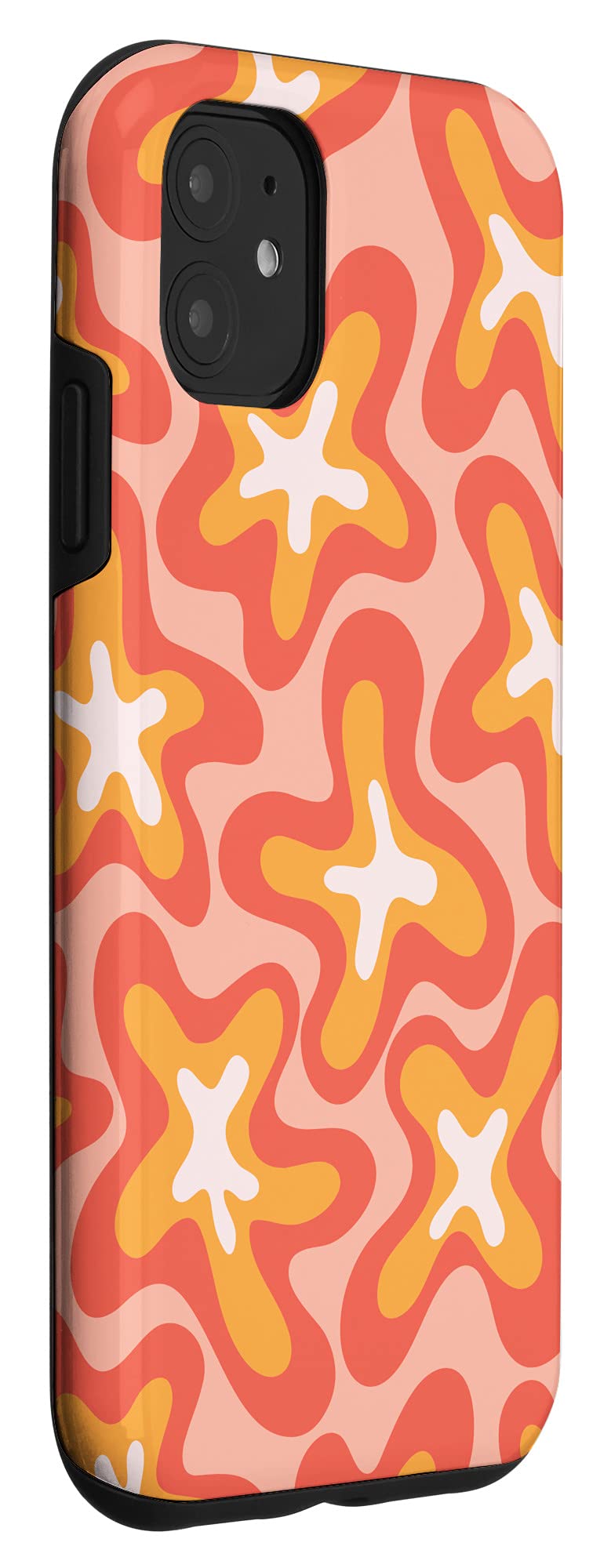 Retro Groovy Abstract 70s 80s Psychedelic iPhone 11 Case - Vintage Squiggle Design for Trendy Protection | Perfect for Music Festivals, Vintage Lovers & Hippie Style