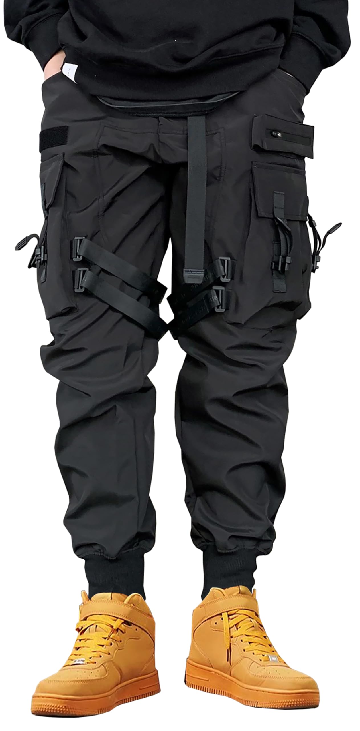 MOKEWEN Men's Jogger Pants with Pockets - Athletic Cargo Sweatpants for Running, Gym & Casual Wear | Comfortable Ankle-Length Workout Pants for Men
