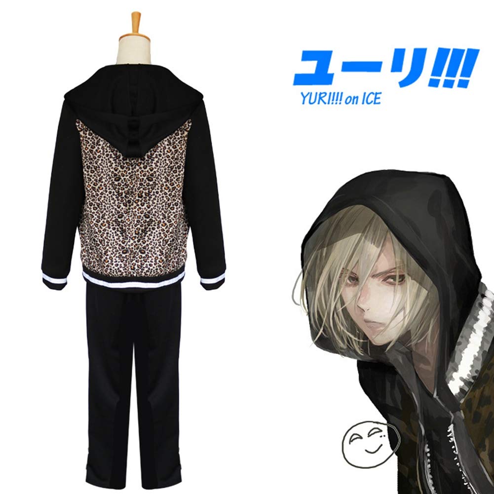 Yuri Plisetsky Anime Cosplay Jacket - Leopard Print Coat for Halloween Party & Daily Wear | Perfect for Cosplay Events, Conventions & Themed Parties