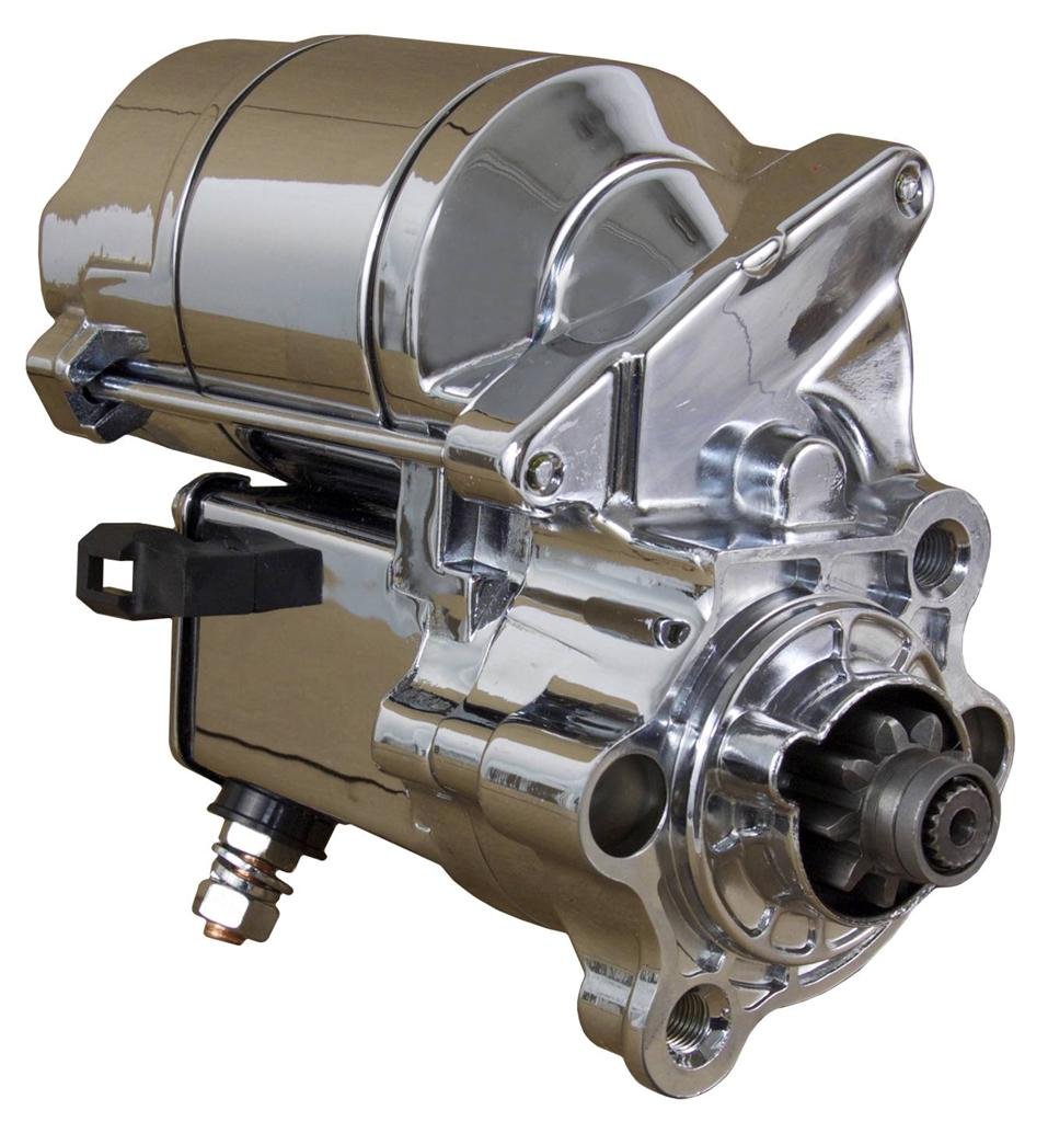 RAREELECTRICAL Chrome Starter Replacement for 1981-2012 Harley Davidson Sportster Models 31390-91, 31390-91A, 31390-91B - High-Performance Motorcycle Engine Starter for Smooth Rides & Easy Installation