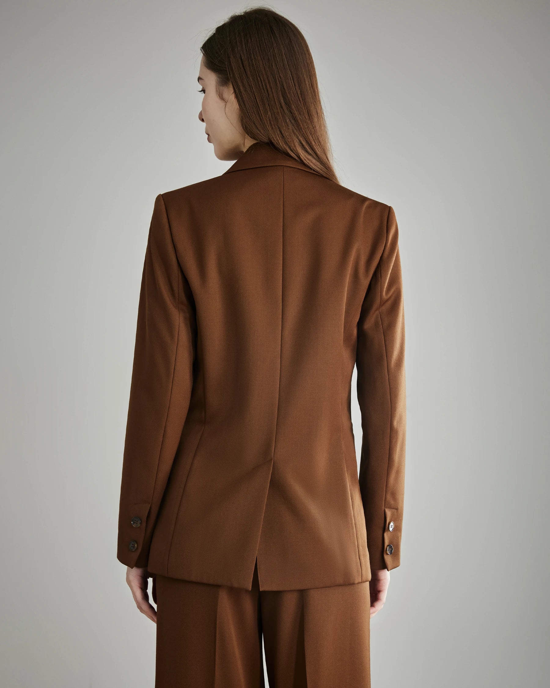 Women's Wool Peak Lapel Blazer - Elegant Business Jacket for Office, Formal Events & Professional Wear | Winter Work Attire & Special Occasion Outfit