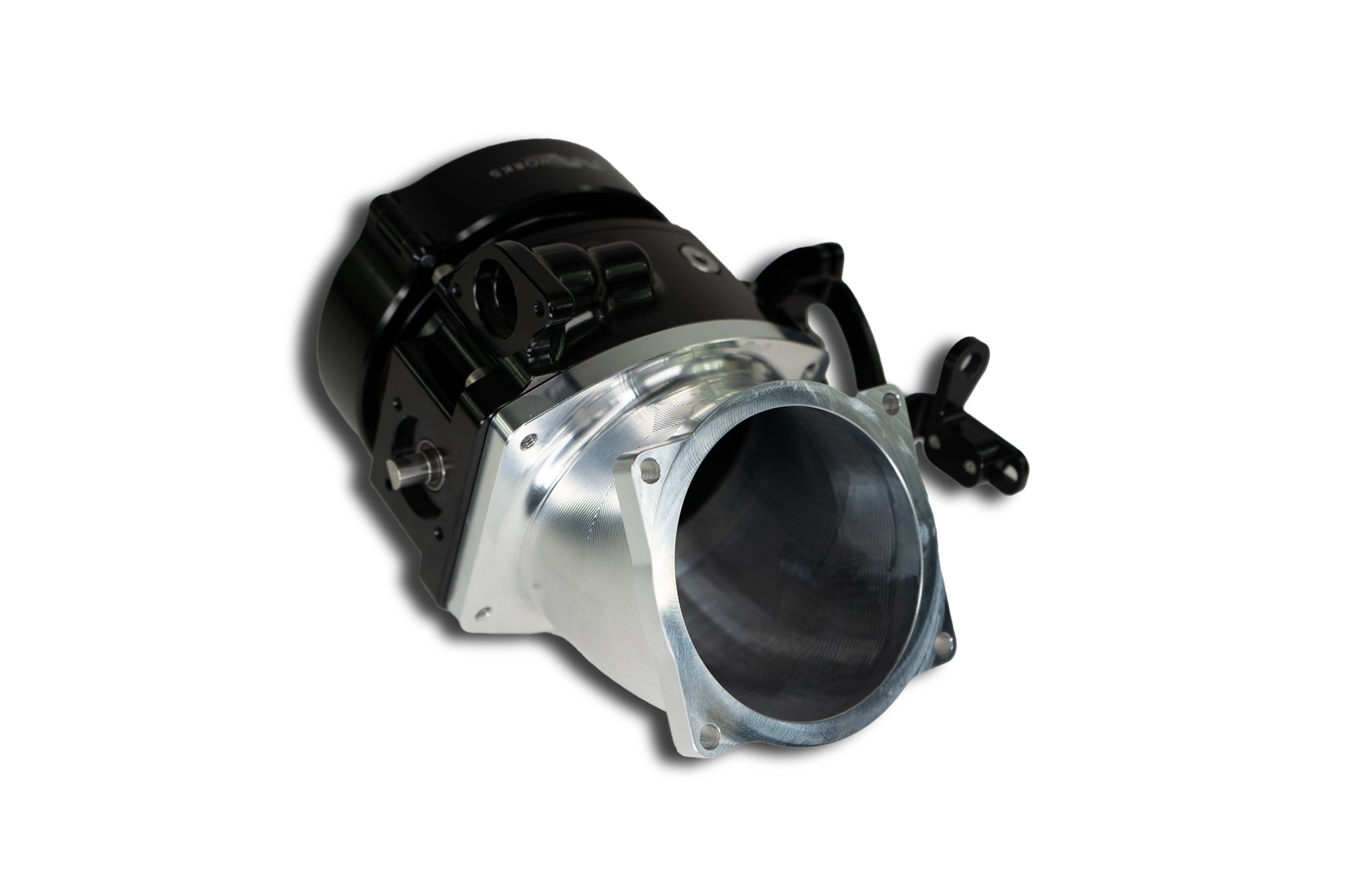 Billet Elbow Godzilla Mod Motor 45 Degree Angle to ICON 92mm Throttle Body Adapter 12 10018BLK - Performance Upgrade for Ford Mustang & F-150 Raptor