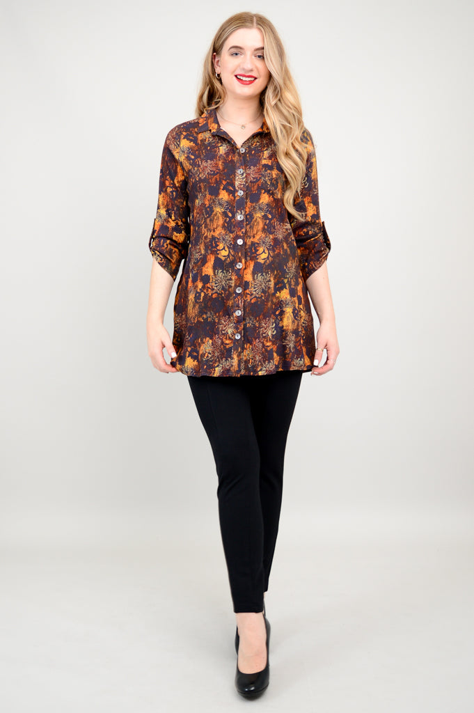 Celine Fortress Blouse - Women's Bamboo Linen Top for Casual & Office Wear | Breathable Summer Shirt for Work & Weekend Outings