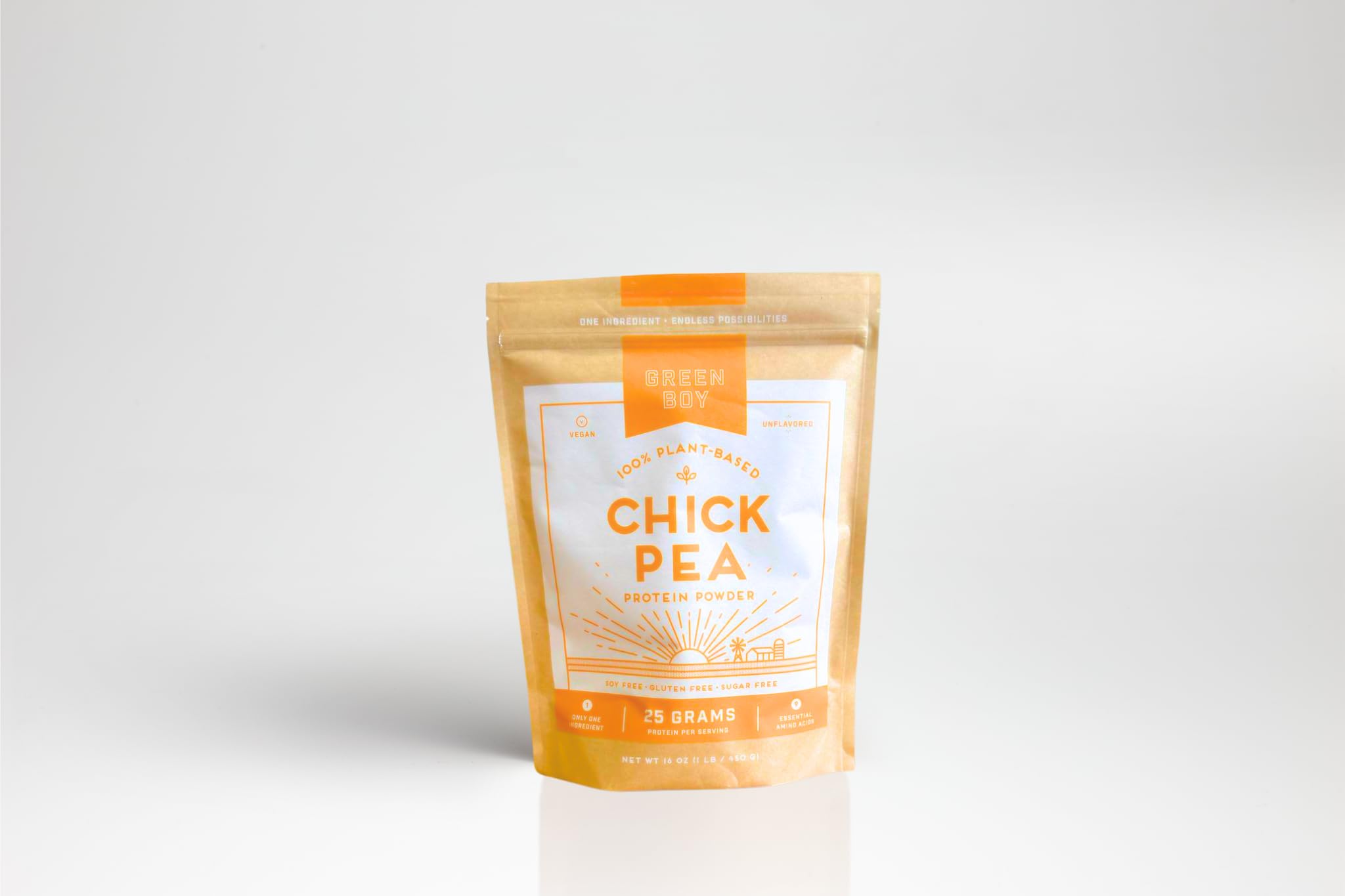 Organic Chickpea Protein Powder - 100% Plant-Based Vegan Protein, Single Ingredient, No Added Sugar, Soy or Gluten (16oz) - Perfect for Smoothies, Baking, Cooking & Post-Workout Recovery