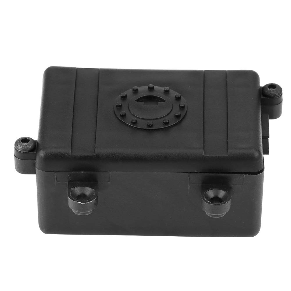 Waterproof Receiver Box for 1/10 RC Crawler - Black Plastic ESC Radio Receiver Case Compatible with SCX10 90027 SCX10 - Perfect for Off-Road RC Vehicle Protection & Water Resistance