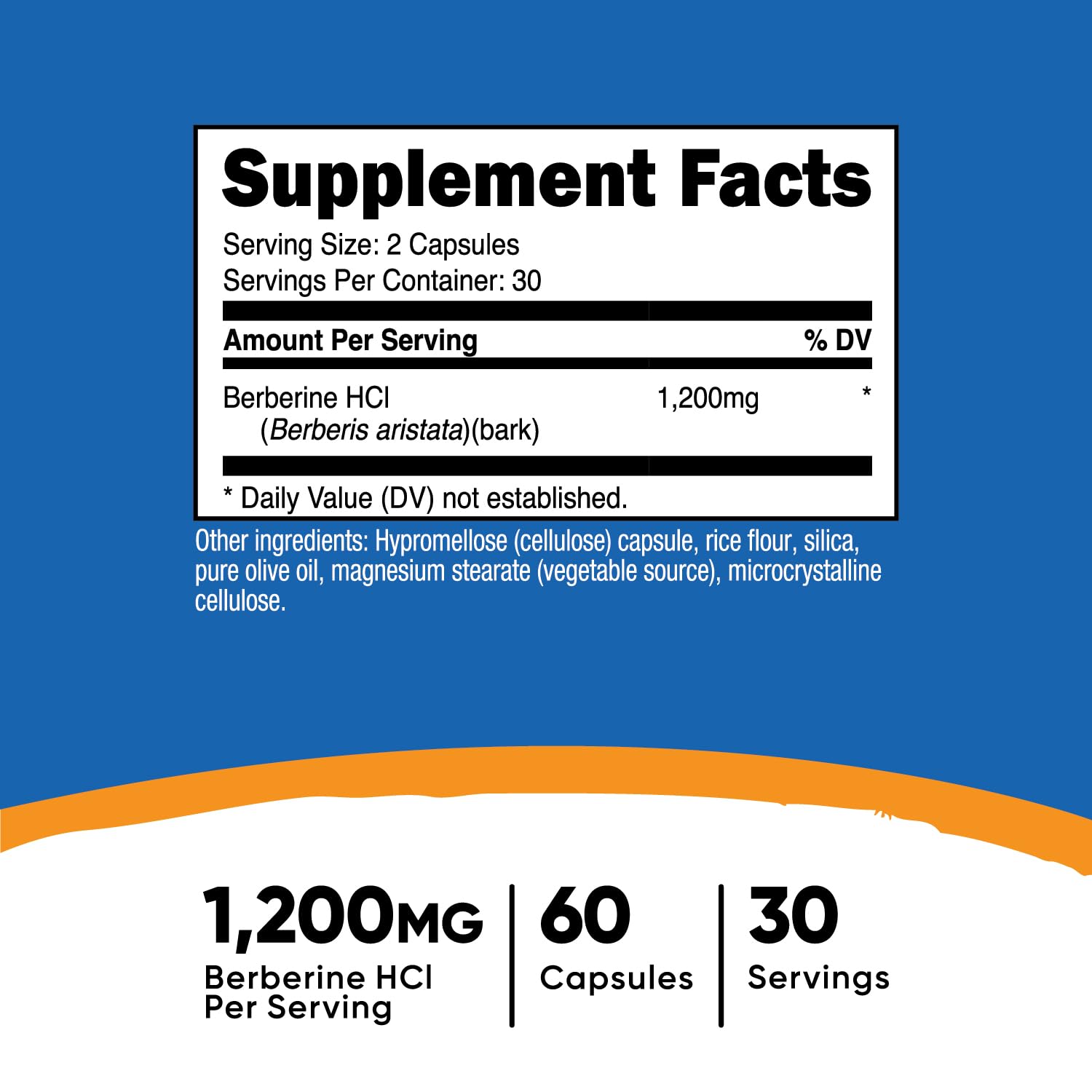 Nutricost Berberine HCl 600mg, 60 Vegetarian Capsules - Gluten Free, Non-GMO Supplement for Blood Sugar Support & Digestive Health - Perfect for Daily Wellness Routine & Natural Metabolism Boost