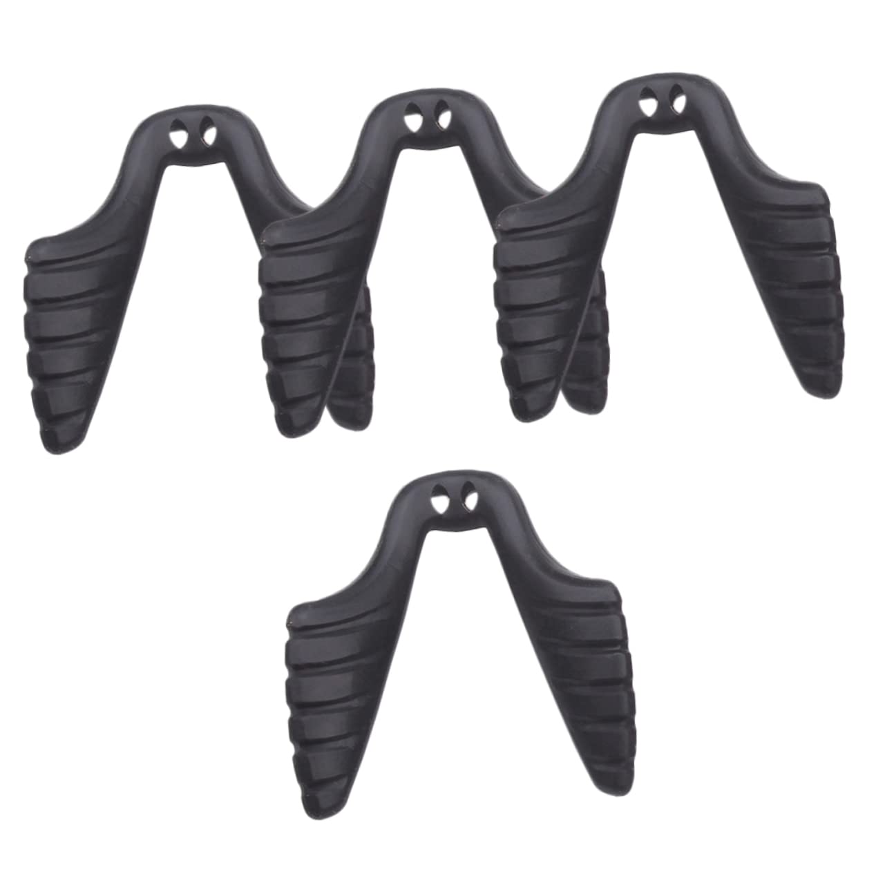 VILLCASE 16 Pairs Silicone Nose Pads for Glasses - Soft Comfortable Anti-Slip Eyewear Nose Support Pads (Black, Bypass Connected) - Perfect for Reading, Computer Use & Daily Wear