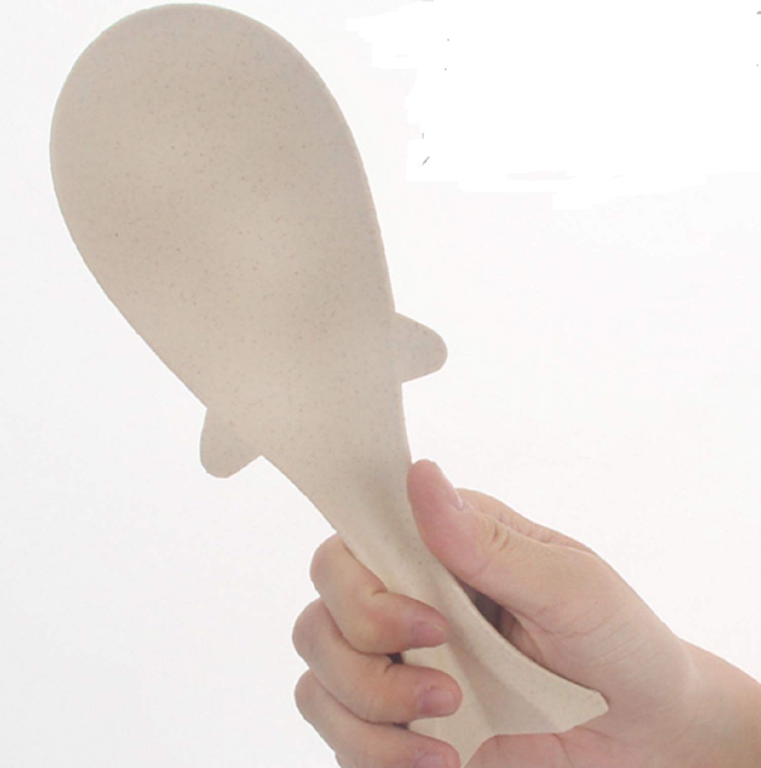 Premium Wheat Straw Whale-Shaped Rice Spoon - Eco-Friendly Non-Stick Rice Paddle for Cooking, Serving & Scooping - Durable Kitchen Utensil for Rice Cooker, Pot & Serving Dish (Blue & Beige) - Perfect for Asian Cuisine, Family Meals & Eco-Conscious Households