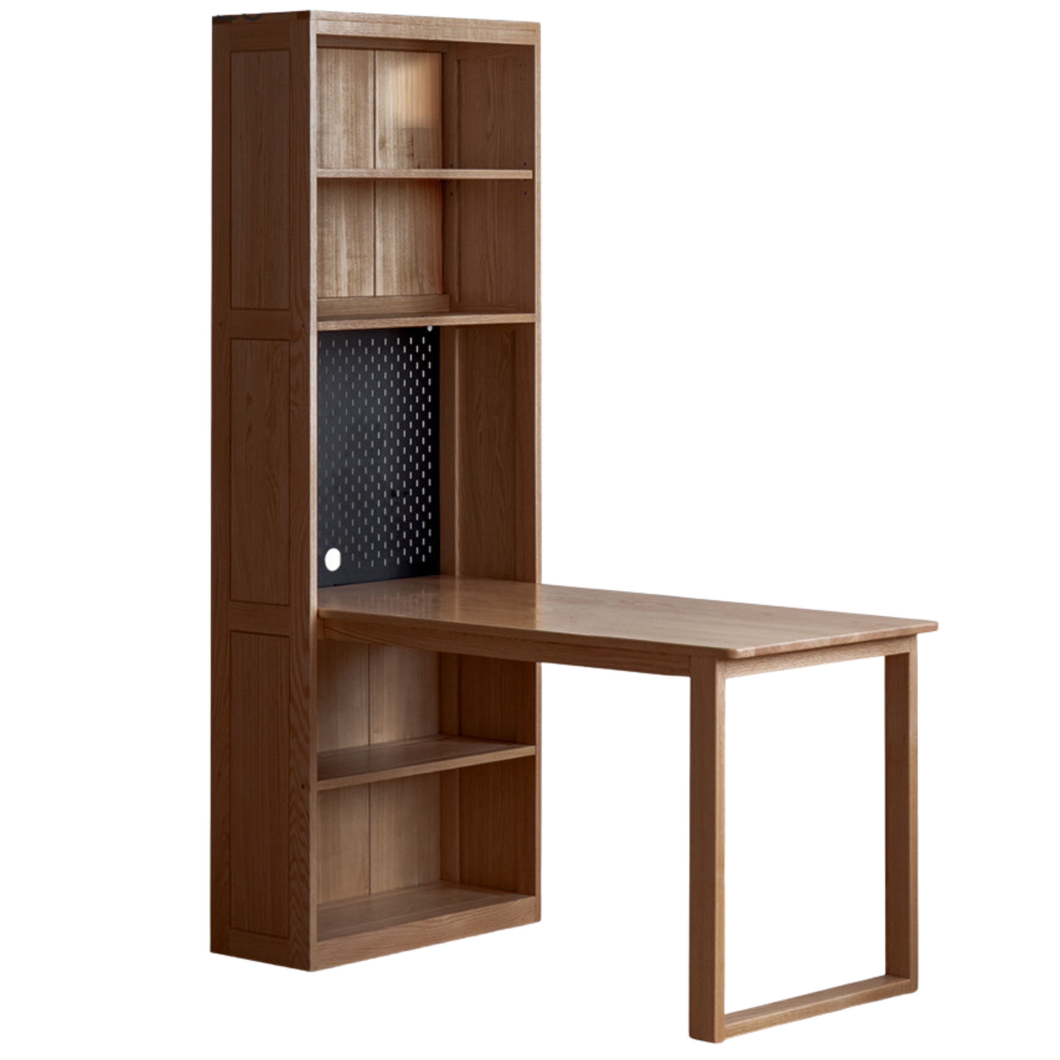 51.9x27.5x78.7 inch / 132x70x200 cm / Walnut color / combination desk