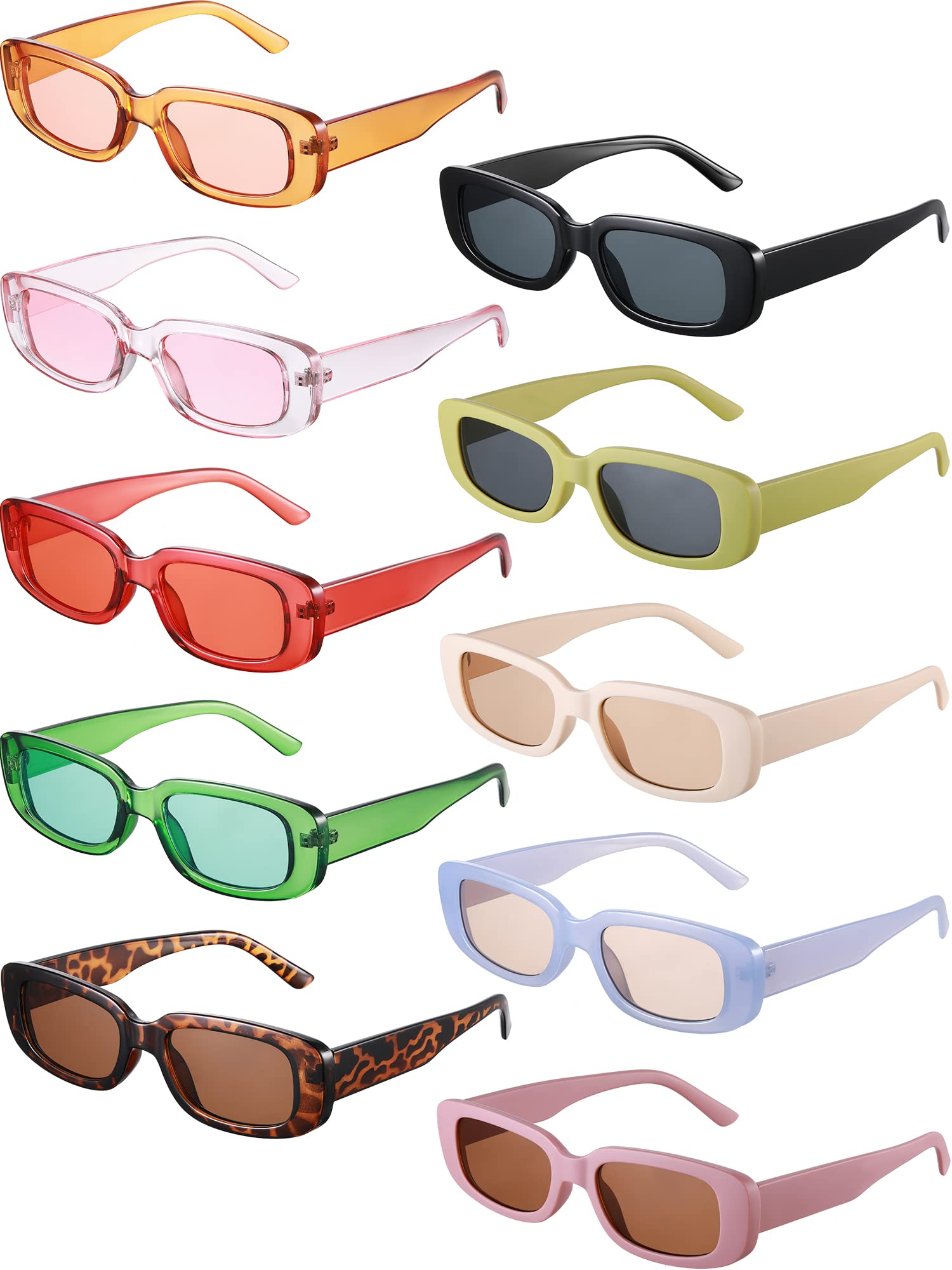 Retro Rectangle Sunglasses for Women - Vintage 90s UV Protection | Y2K Fashion & Outdoor