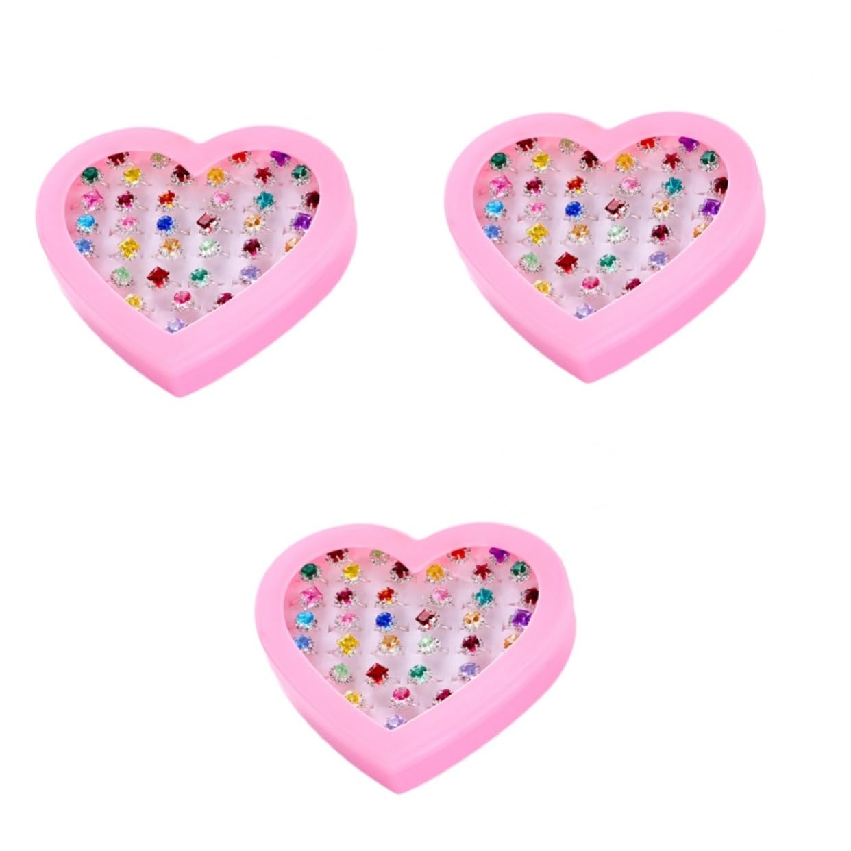 108 Pcs Girls Toy Rings Set - Openable Kids Jewelry for Pretend Play, Dress Up & Party Favors | Perfect for Birthday Gifts, Role Playing & Fashion Accessories