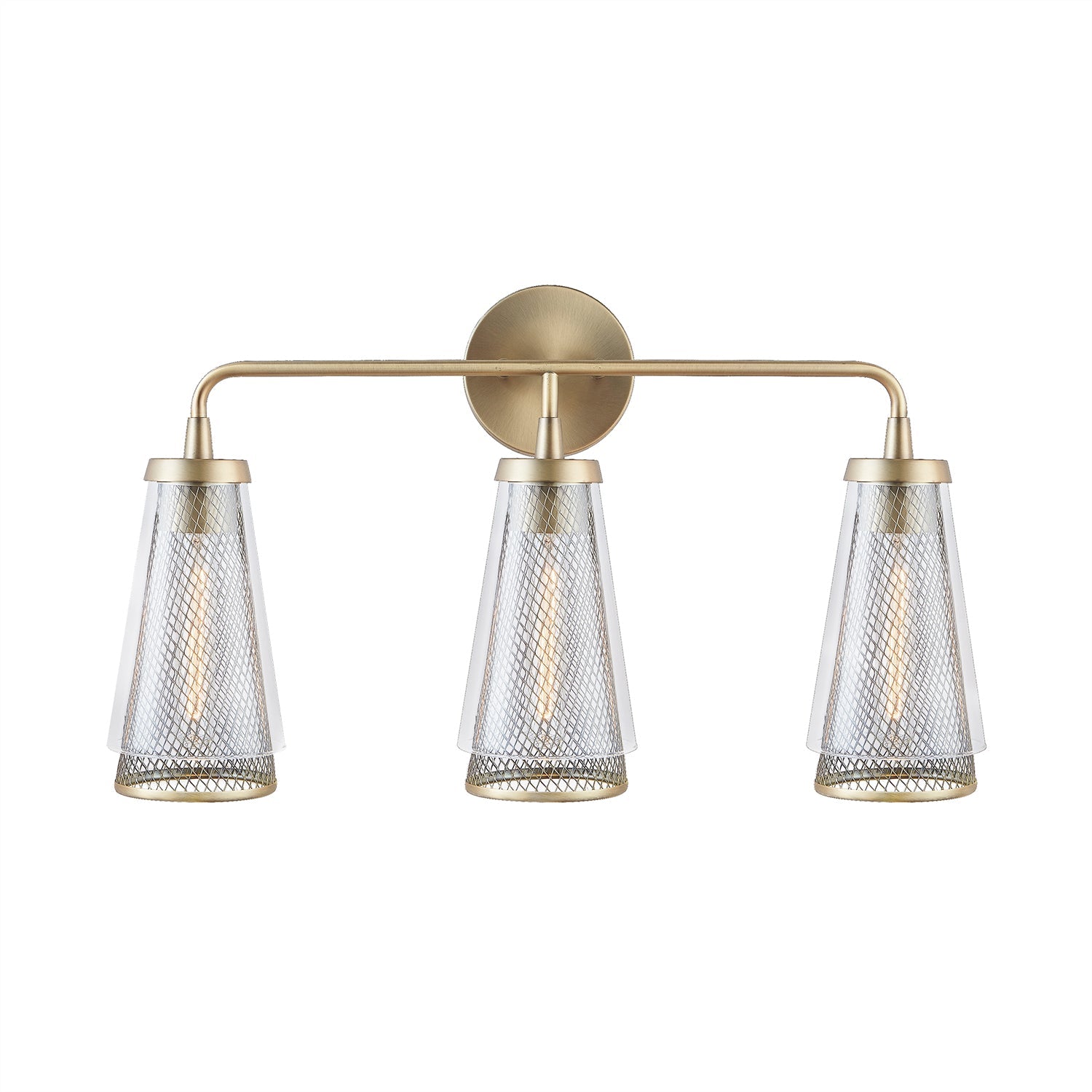 Capital Lighting 3-Light Bathroom Vanity Light Fixture - Modern Brushed Nickel Finish for Bathroom, Powder Room & Dressing Area