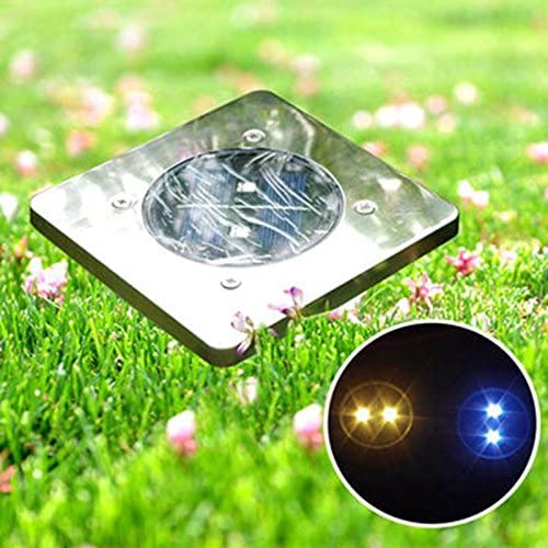 UBERSWEET® Warm White Solar Powered LED Garden Lights - Waterproof IP65 Outdoor Landscape Lighting for Patio, Lawn & Pathway (2 Pack) | Perfect for Backyard Decor, Pathway Illumination & Nighttime Safety