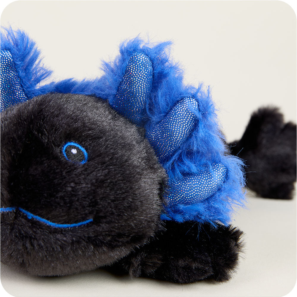 Black Axolotl Warmies Junior - Microwaveable Plush Heating Pad for Kids | Perfect for Bedtime, Anxiety Relief & Cold Weather Comfort