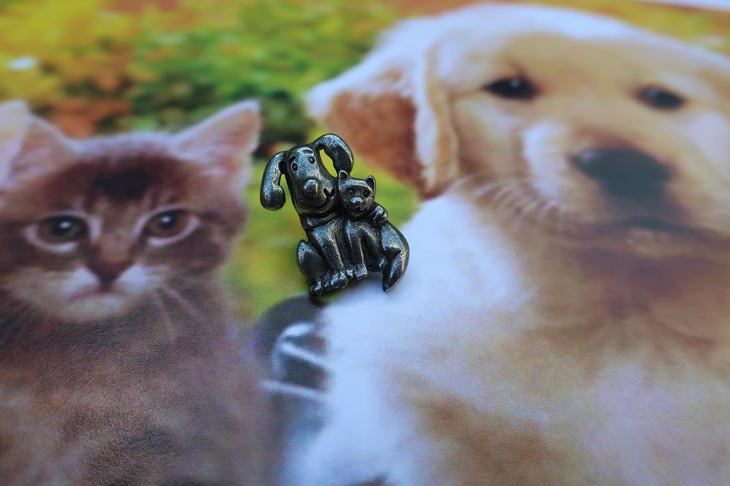 Jim Clift Design Dog and Cat Lapel Pin - Stylish Animal Enamel Pins for Pet Lovers, Perfect for Jackets, Bags & Gifts