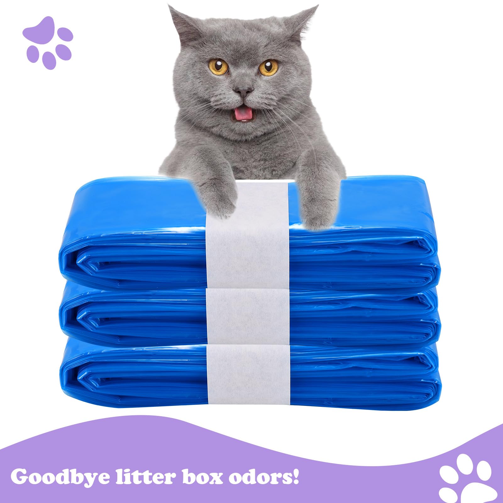 10 Pack Scented Cat Litter Refill Bags - Universal Fit for Standard & Plus Disposal Cartridges (Cartridge Not Included) | Odor Control Waste Solution for Litter Boxes & Pet Areas