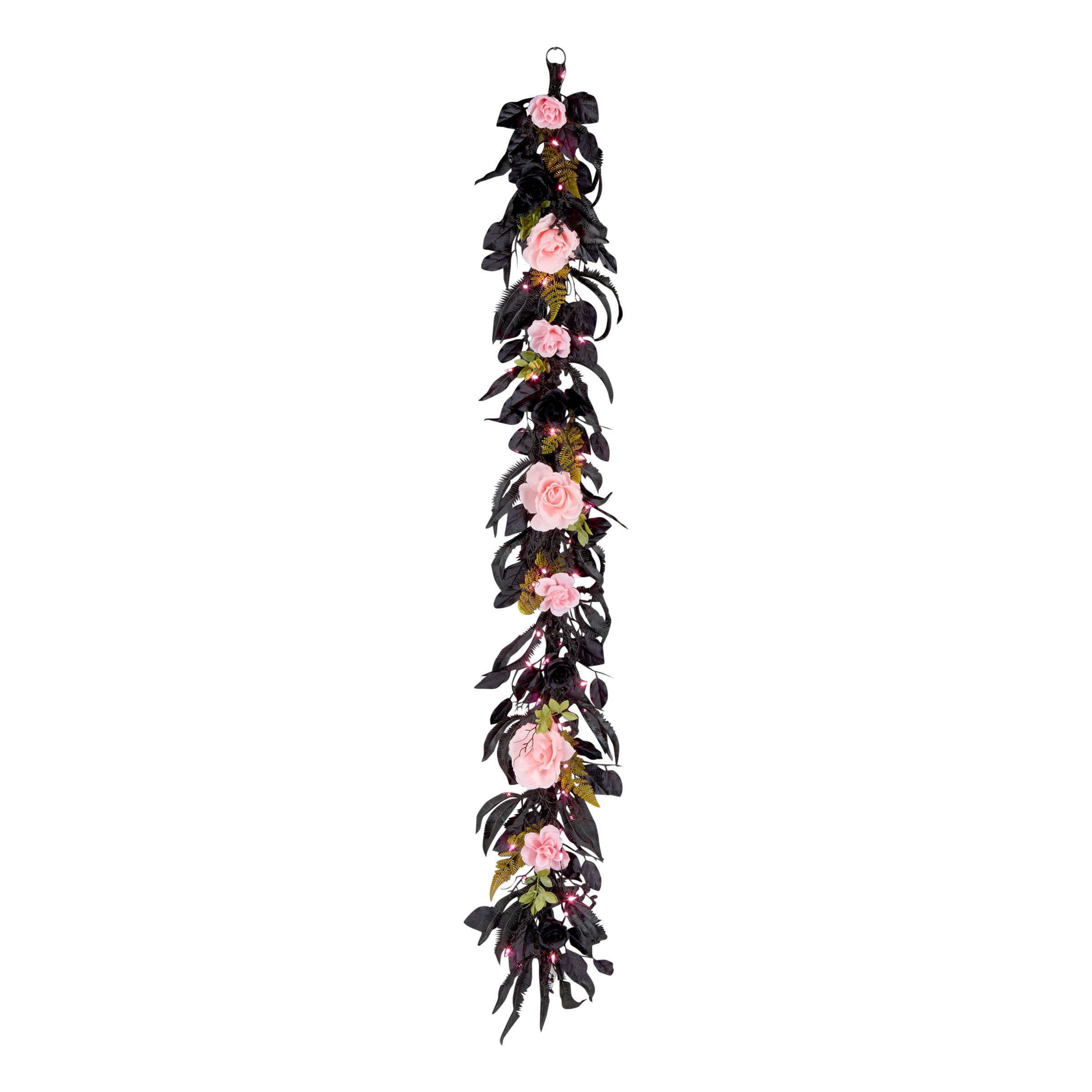 6 ft Halloween Garland with LED Lights - Spooky and Cute Decor for Party, Home, Porch, and Outdoor Halloween Decorations