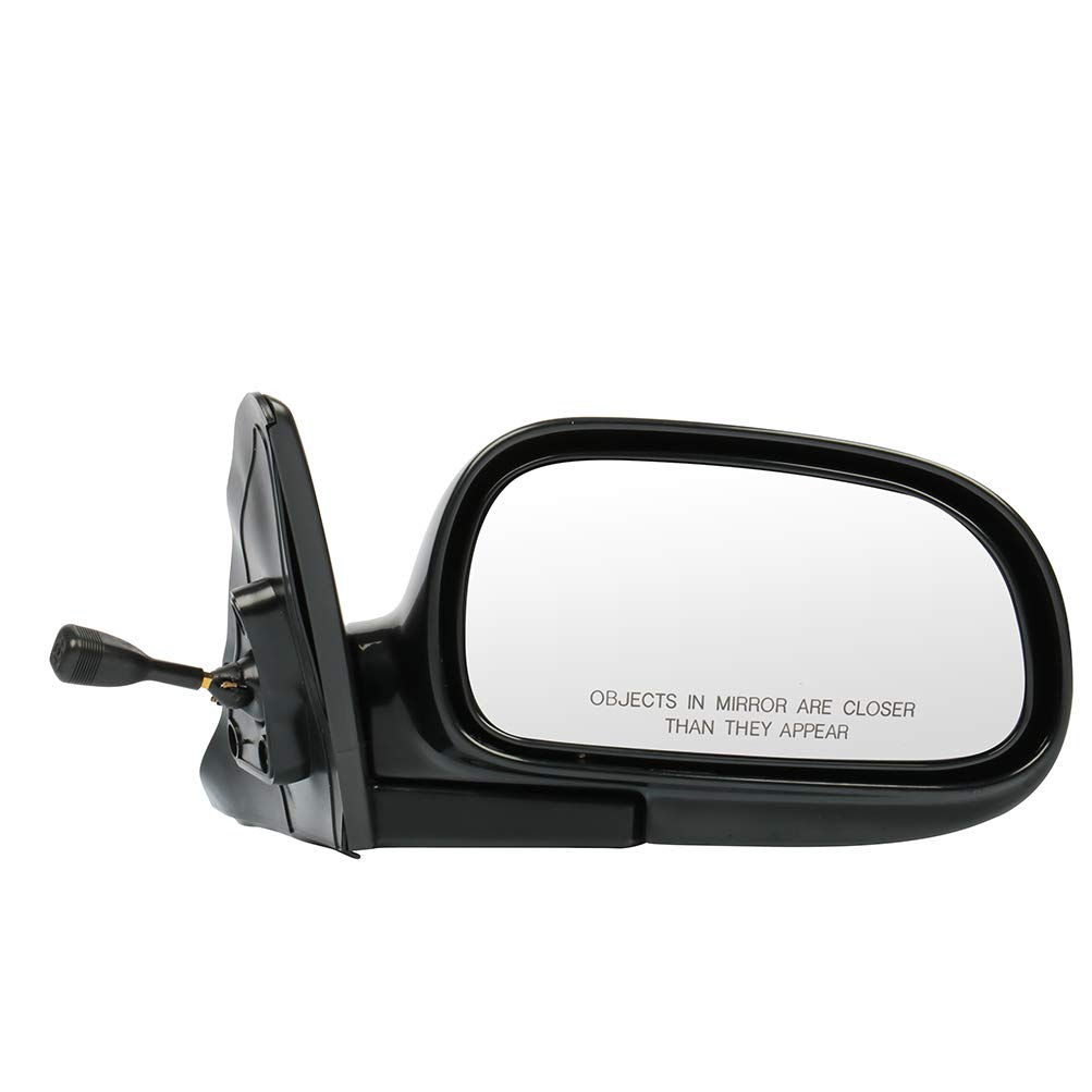 OCPTY Black Right Side Mirror Replacement for 1993-1997 Toyota Corolla - Textured Glass, Manual Remote & Folding | Perfect for Parking, Lane Changes & Improved Visibility