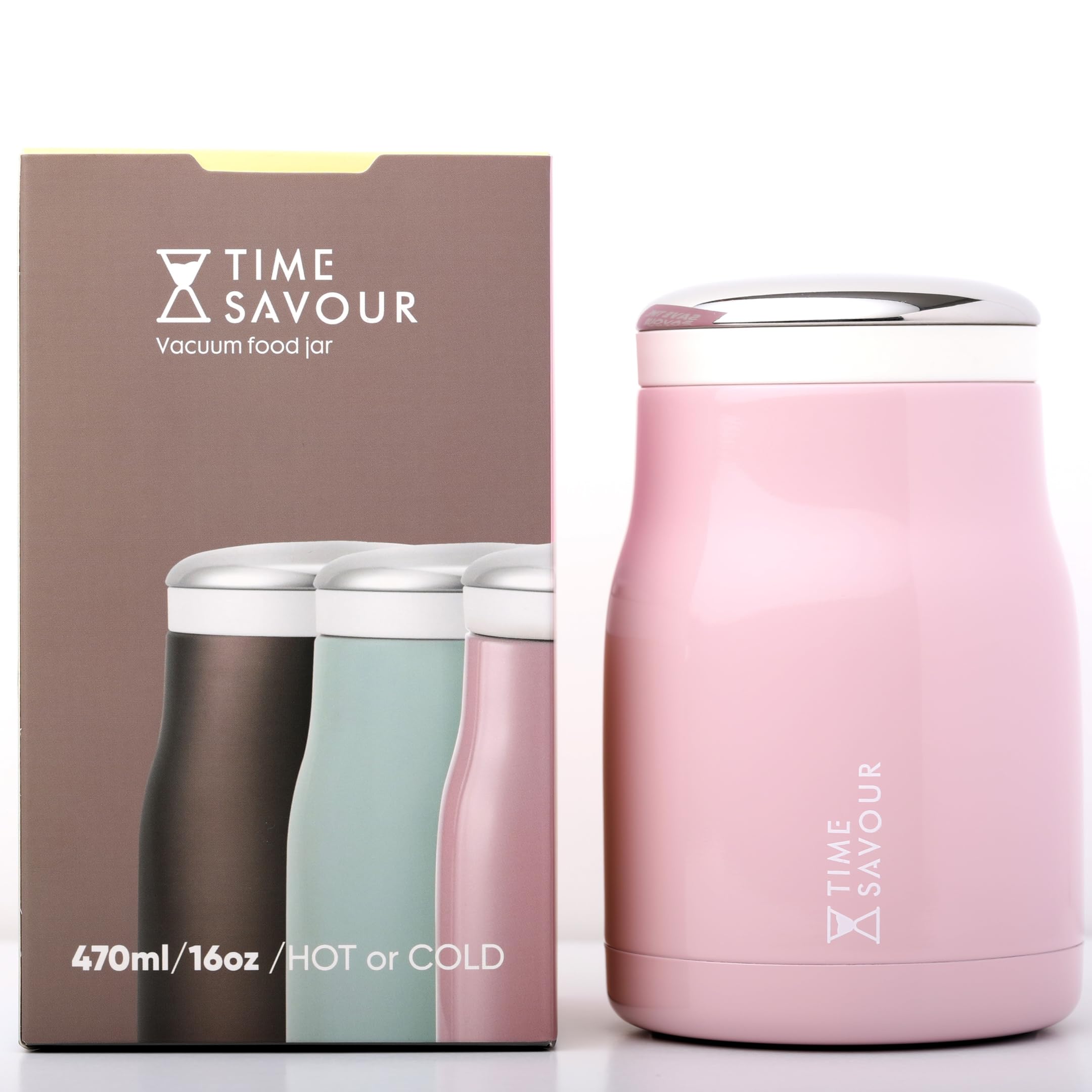 16oz BPA-Free Overnight Oats Containers with Lids - Leakproof Meal Prep Containers for Oats, Smoothies, Yogurt, Pasta & Soup - Perfect for Kids Lunch, Adult Meal Prep & Office Snacks (Pink)