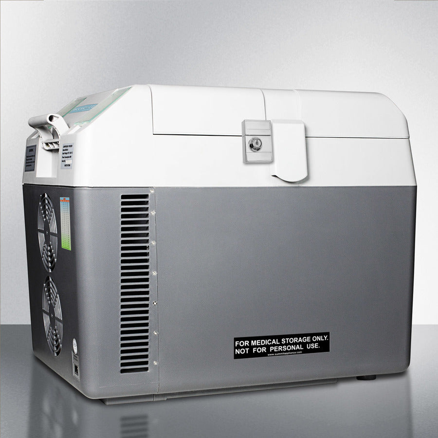 Accucold Portable Refrigerator Freezer 12V/24V - 26 Quart Car Fridge for Camping, Road Trips & Outdoor Adventures | Compact Mini Fridge for Truck, RV, Boat & Home Use | Energy Efficient Cooling System