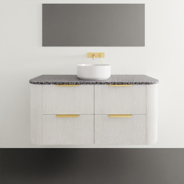 ADP Thirroul Wall Mounted Bathroom Vanity with Durasein Stone Top - Modern Space-Saving Design for Small Bathrooms & Powder Rooms