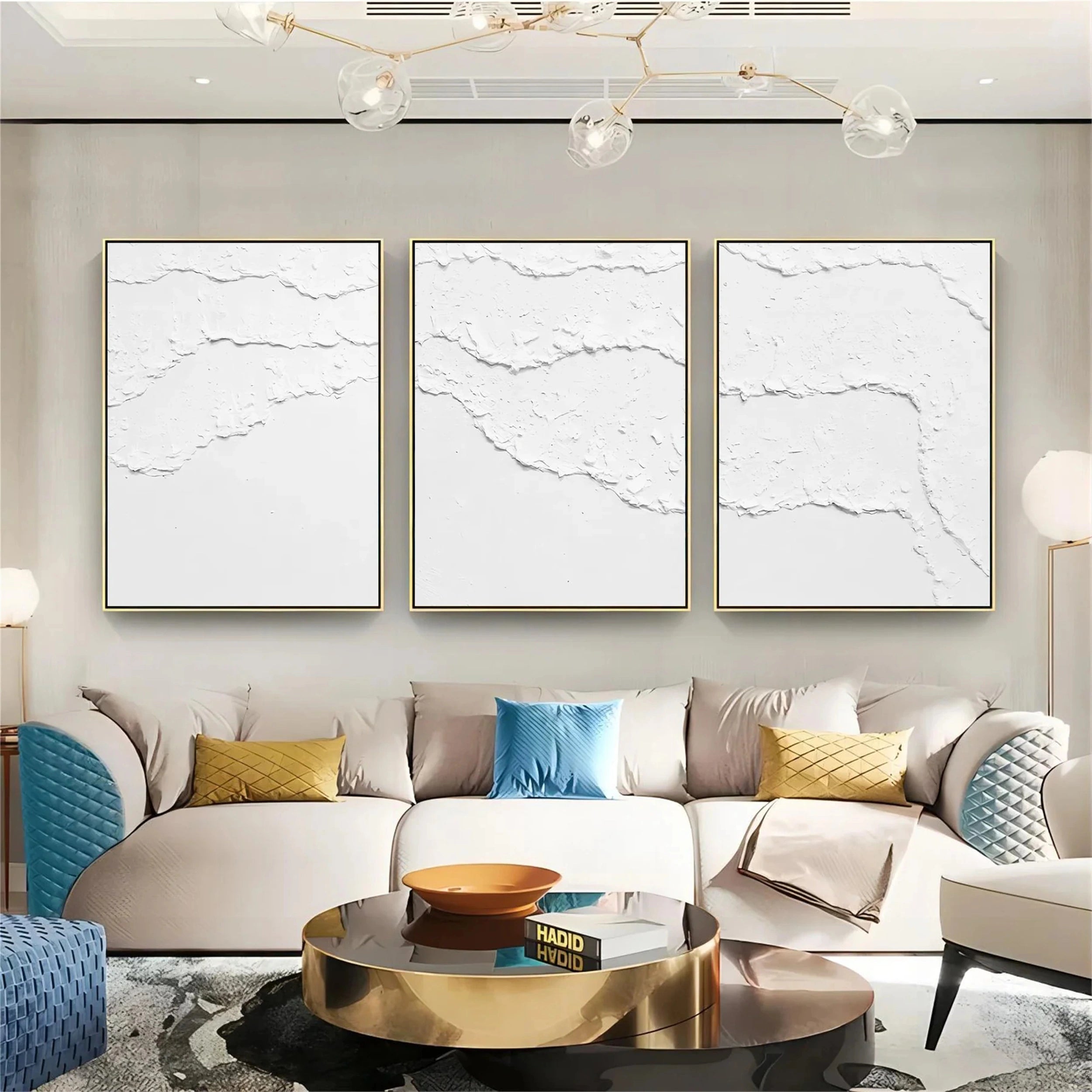 Minimalist Abstract Balance Canvas Wall Art Set of 3 - Modern Home Decor for Living Room, Bedroom & Office - #MM284
