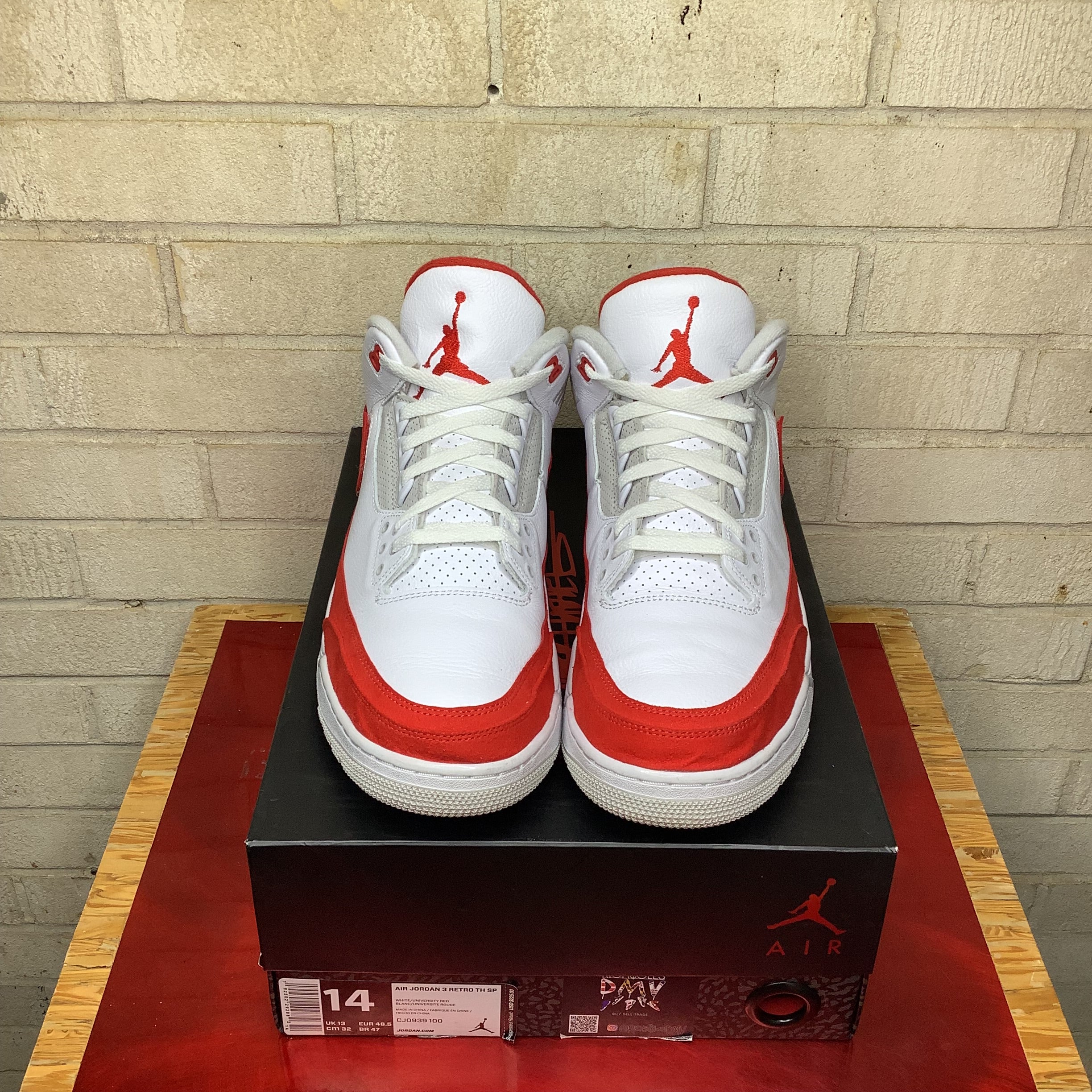 AIR JORDAN 3 Tinker University Red Men's Basketball Shoes Size 14 - CJ0939-100 | Retro Sneakers for Streetwear & Basketball Games