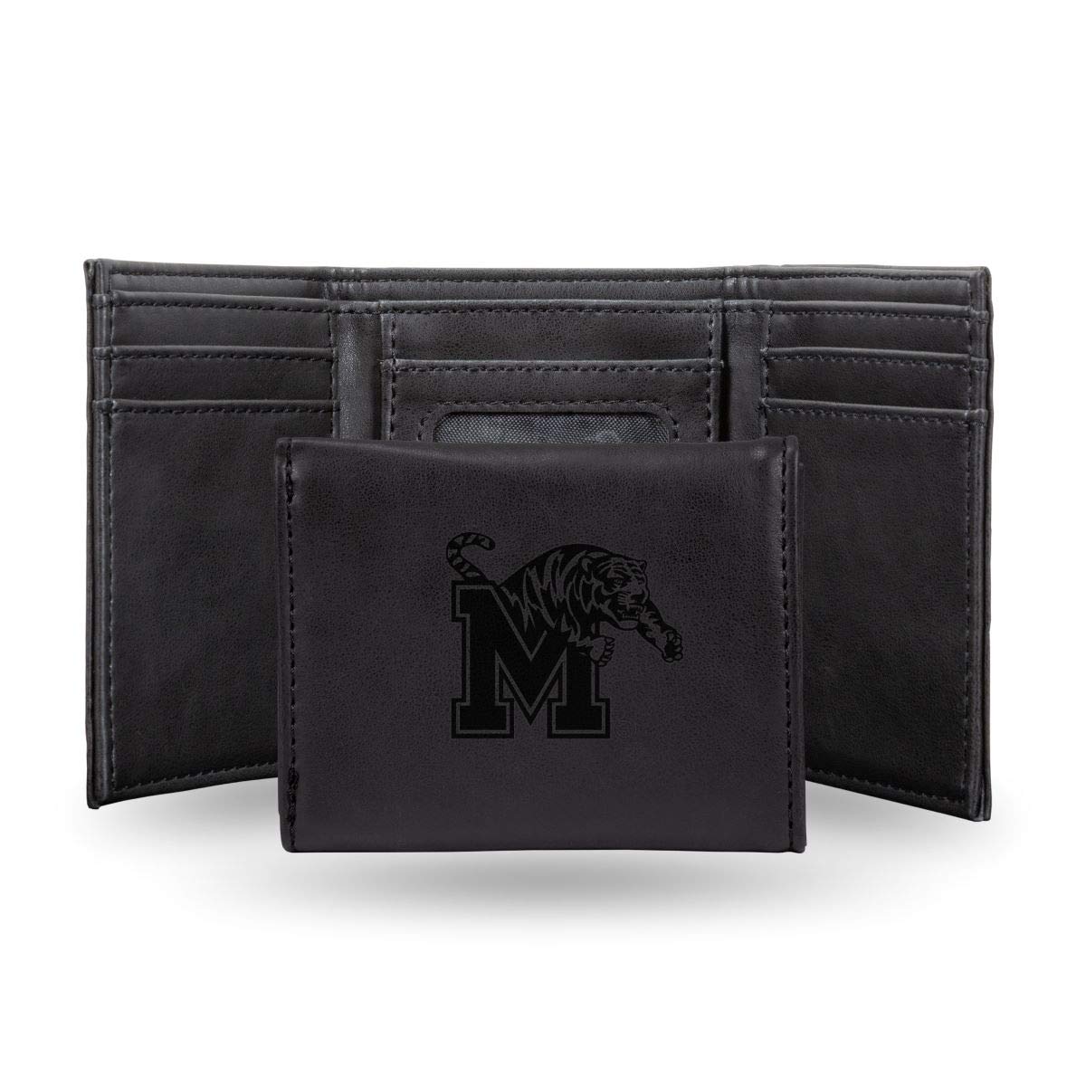 NCAA Memphis Tigers Laser Engraved Trifold Wallet - Premium PU Leather College Sports Wallet for Men - Perfect for Game Day, School Spirit & Everyday Use