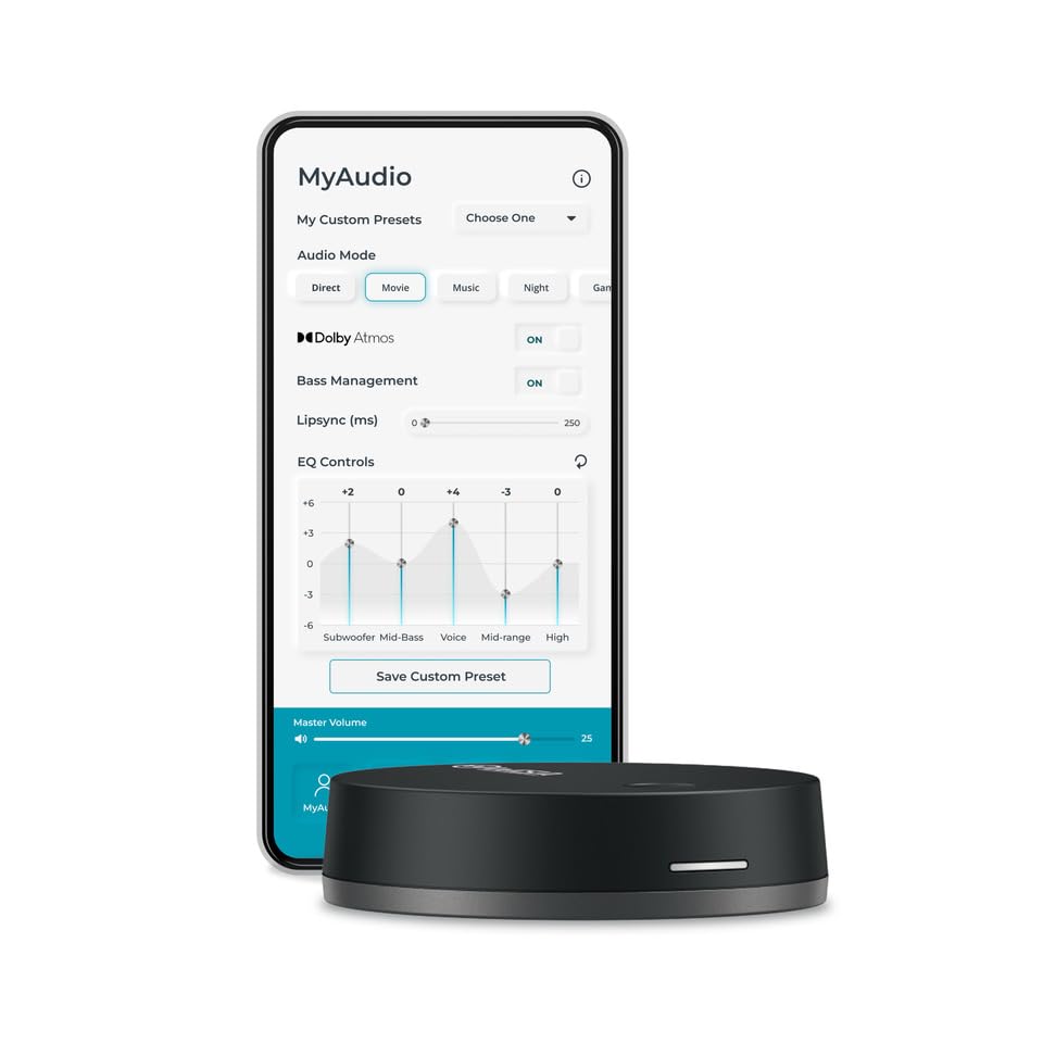 WiSA SoundSend Wireless Audio Transmitter for Smart TVs - 8-Channel 24-bit 48/96kHz Hi-Res Audio - Auto Connect with WiSA Speakers (Sold Separately) - Perfect for Home Theater & Gaming Setup