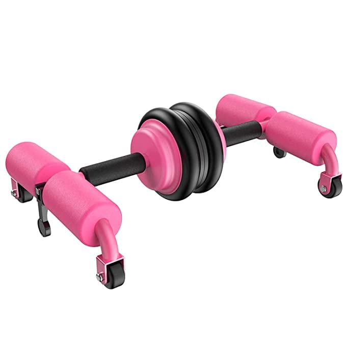 PIKFOS Ab Wheel Roller Kit with Knee Pad & Resistance Bands - Core Workout Equipment for Abs, Back & Arms - Home Gym Fitness Device for Men & Women - Perfect for Home Workouts, Strength Training & Full Body Exercises