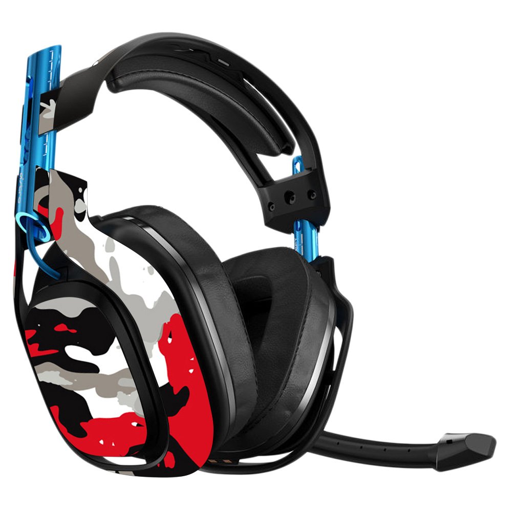MightySkins Vinyl Decal Wrap Cover for Astro A50 3rd Generation Gaming Headset - Red Camo Design | Protective, Durable & Customizable Skin | Easy to Apply & Remove | Made in USA | Perfect for Gaming, Streaming & Personalization