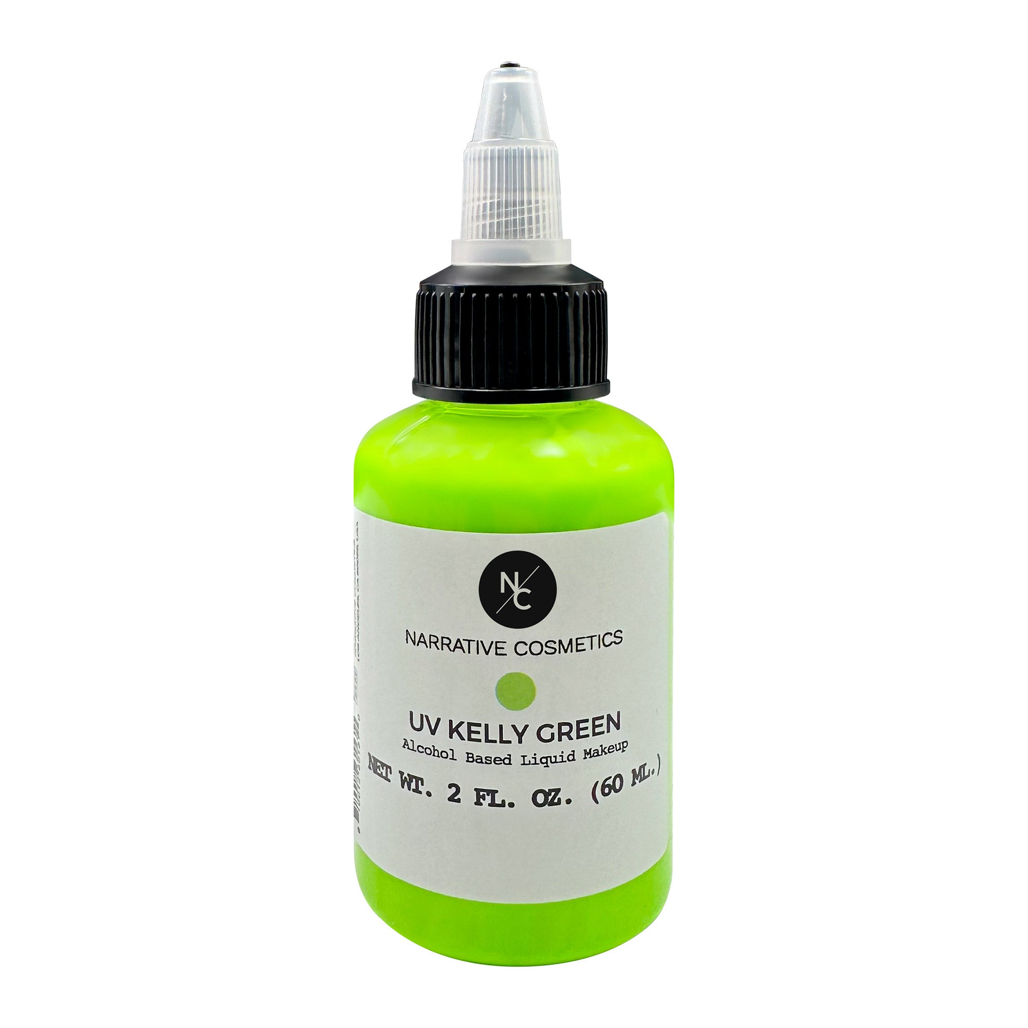 UV Fluorescent Alcohol Airbrush Paints - 2 fl oz (60ml) for Airbrush Art, Tattoo Practice & Body Painting - Glow Under Black Light for Night Events & Halloween Makeup