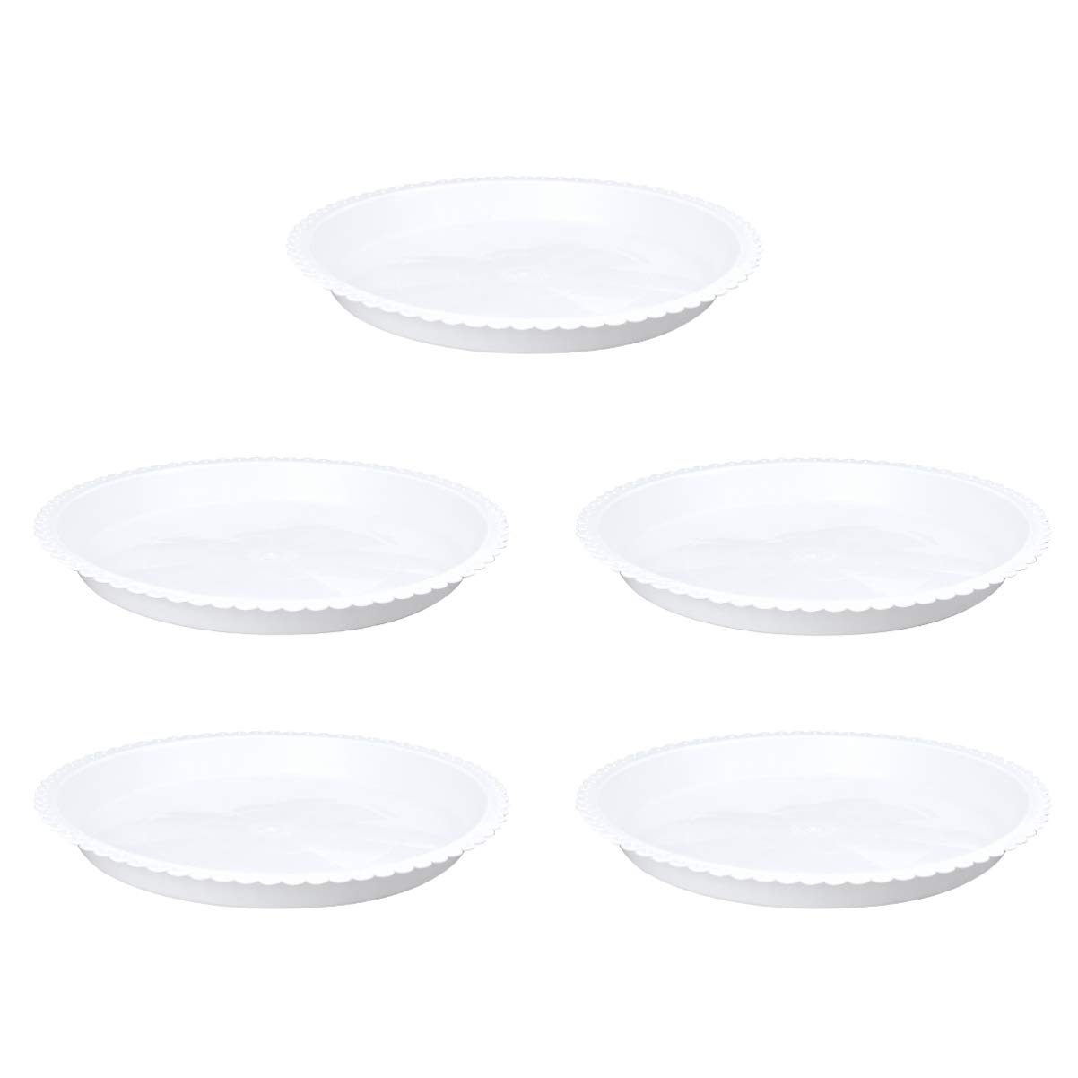 DOITOOL 5 Pack Plant Saucers - 7 Inch Plastic Plant Trays for Bonsai Pots, Flower Pots & Indoor Plants | Durable Plant Drip Trays for Home Gardening, Balcony & Office Decor