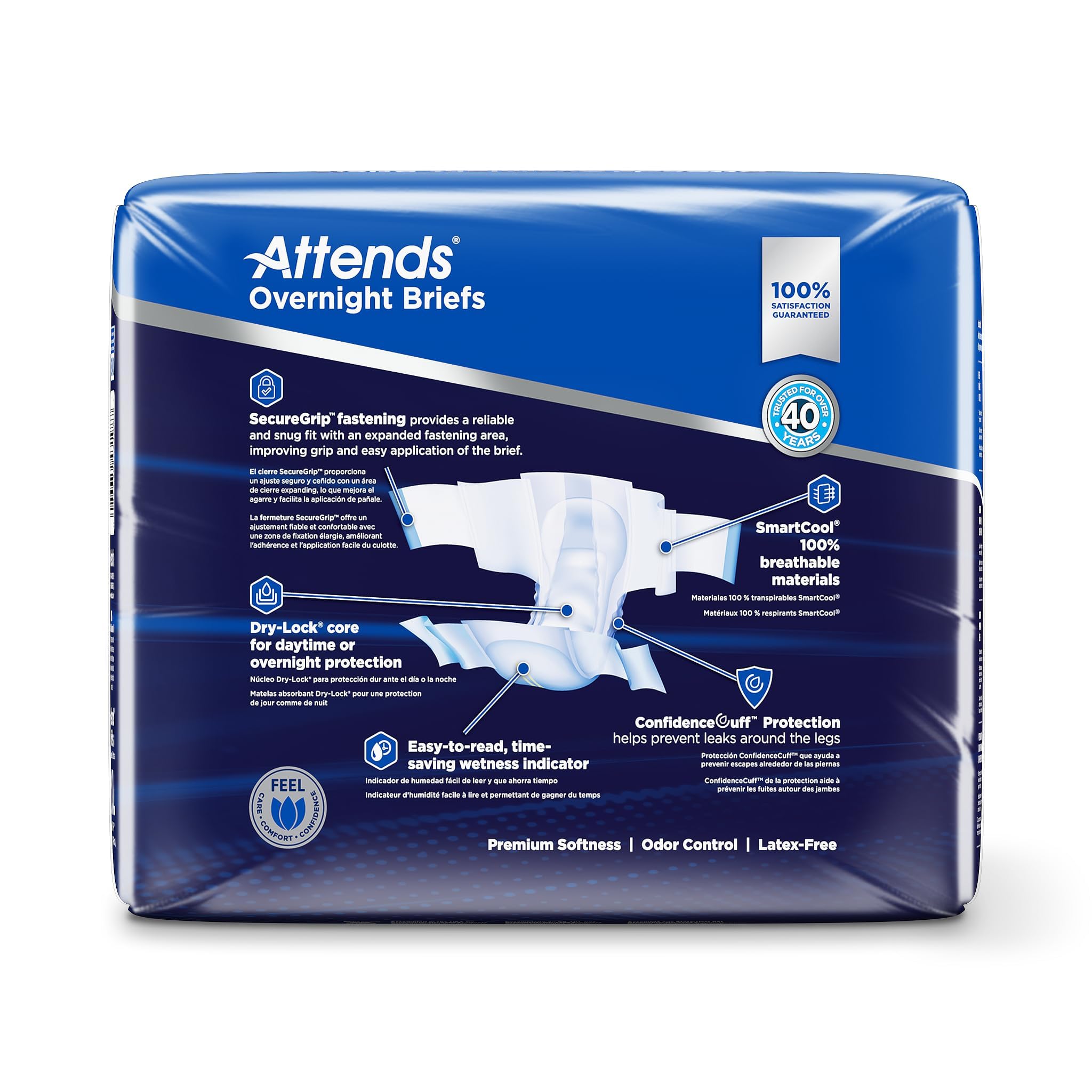 Attends Overnight Disposable Briefs for Adults - X-Large (58