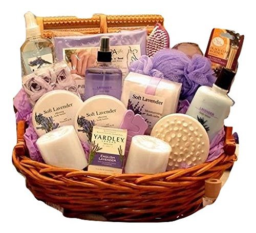 Absolute Lavender - Premium Lavender Bath & Body Gift Set for Women | Relaxing Spa Gift Basket with Essential Oils, Soaps & Lotions | Perfect Birthday, Mother's Day & Anniversary Present