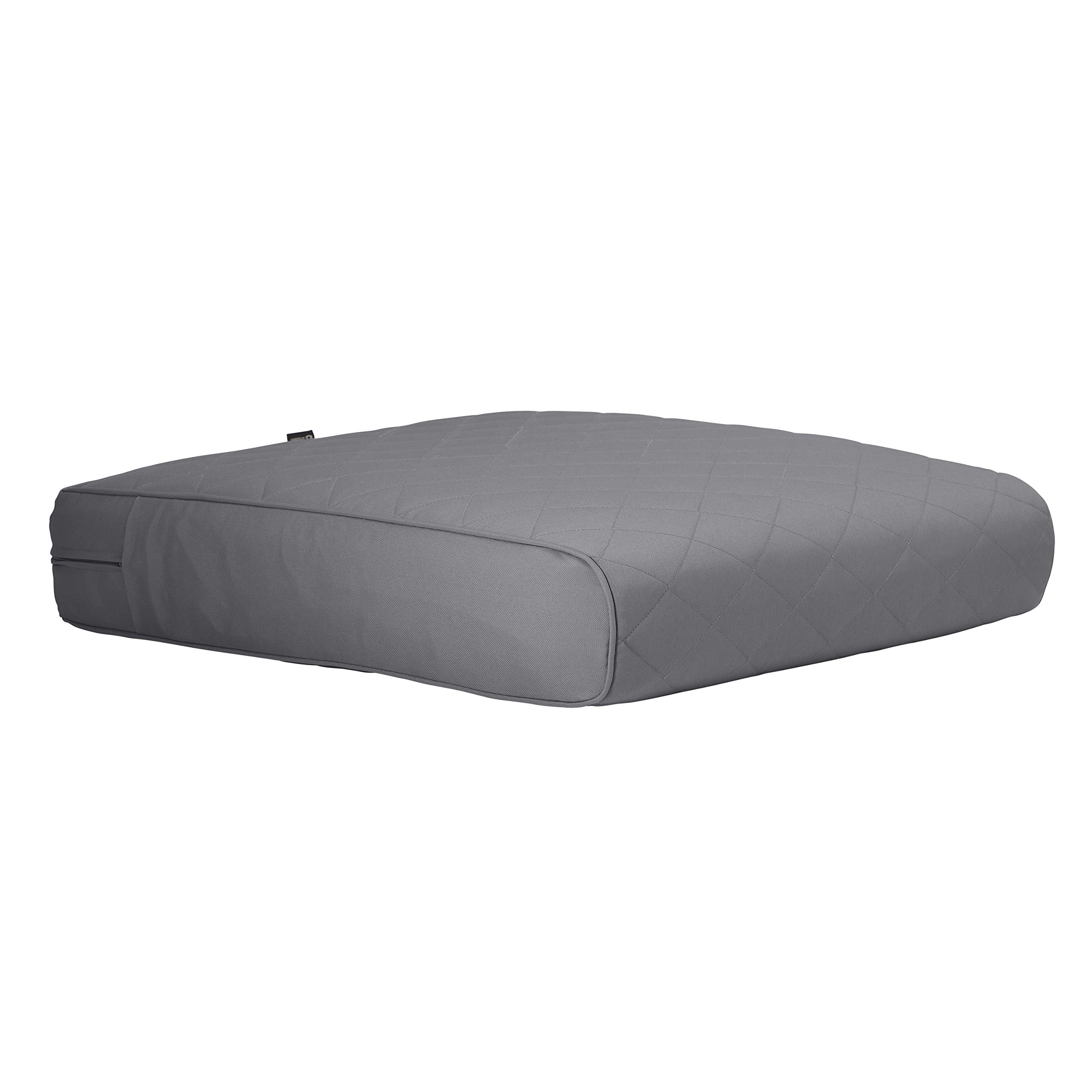 FadeSafe Water-Resistant Patio Bench Cushion Cover, 42x18x3 Inch, Grey - Outdoor Furniture Protection