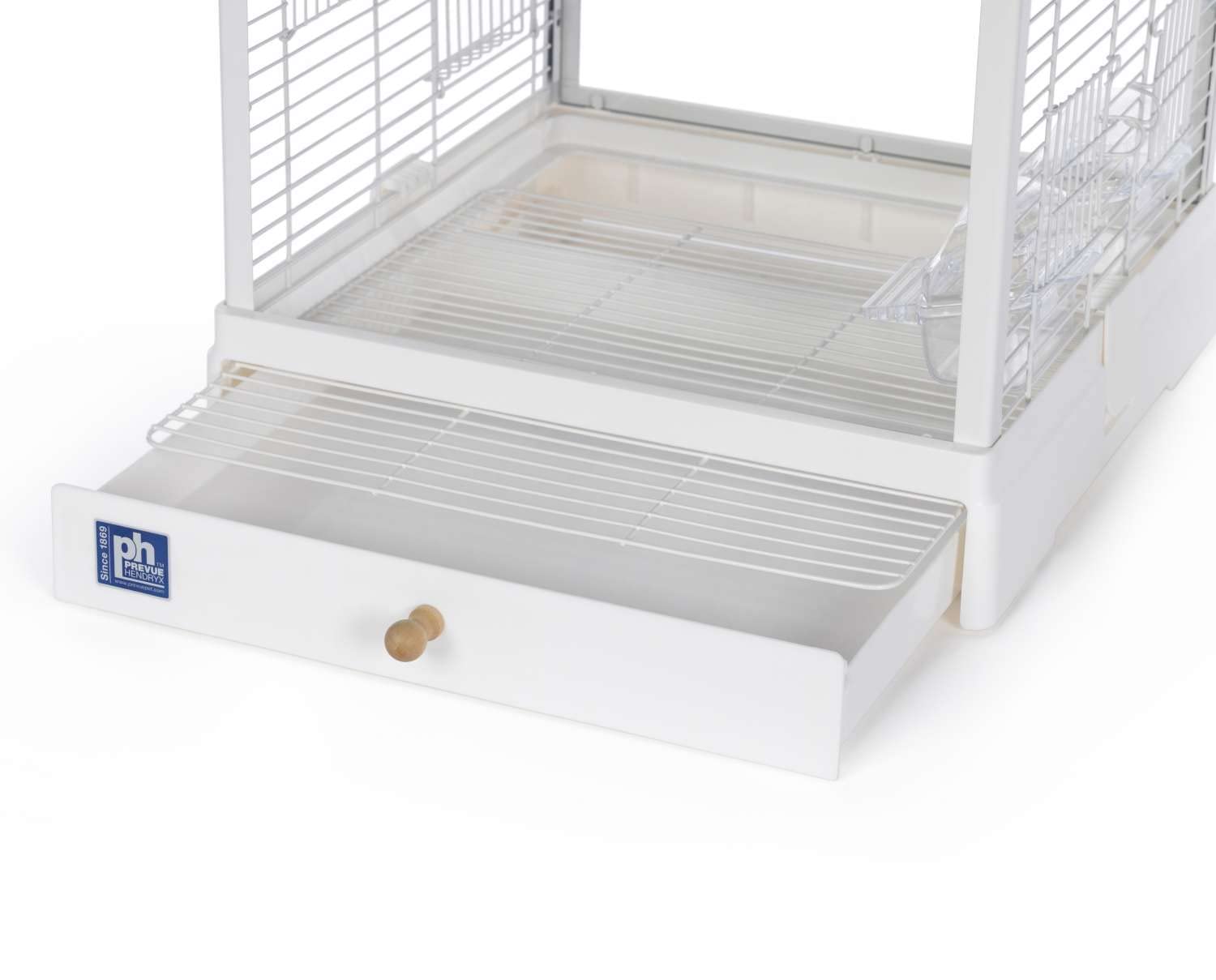 Prevue Pet Products Clear View Glass Bird Cage - Crystal Palace for Small Birds with White Frame | Perfect for Parakeets, Finches & Canaries at Home or Office