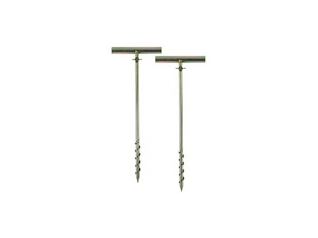 AEMC 2135.44 Set of 2 Stainless Steel Ground Rods - 17 Inch T-Shaped Auxiliary Grounding Electrodes for Electrical Systems & Outdoor Applications