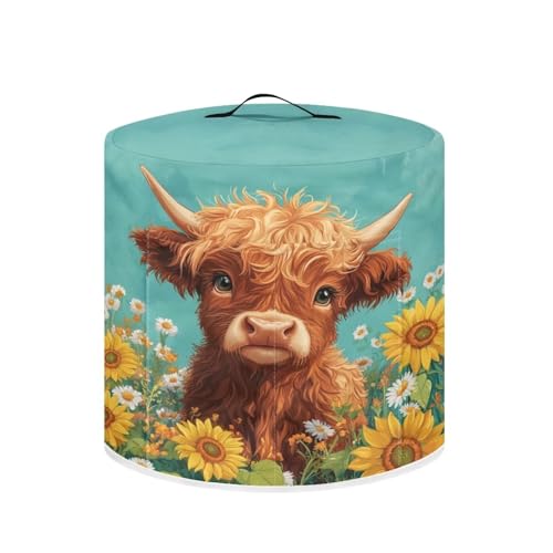 Highland Cow Sunflower