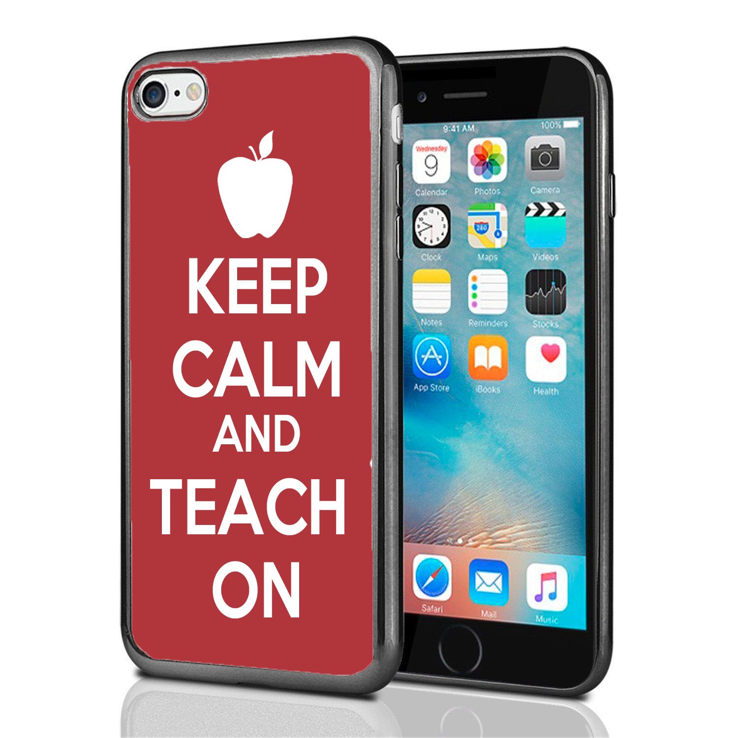 Keep Calm and Teach iPhone 7/8 Case - Durable Protective Cover for Teachers - Perfect for Classroom, School & Work - Atomic Market