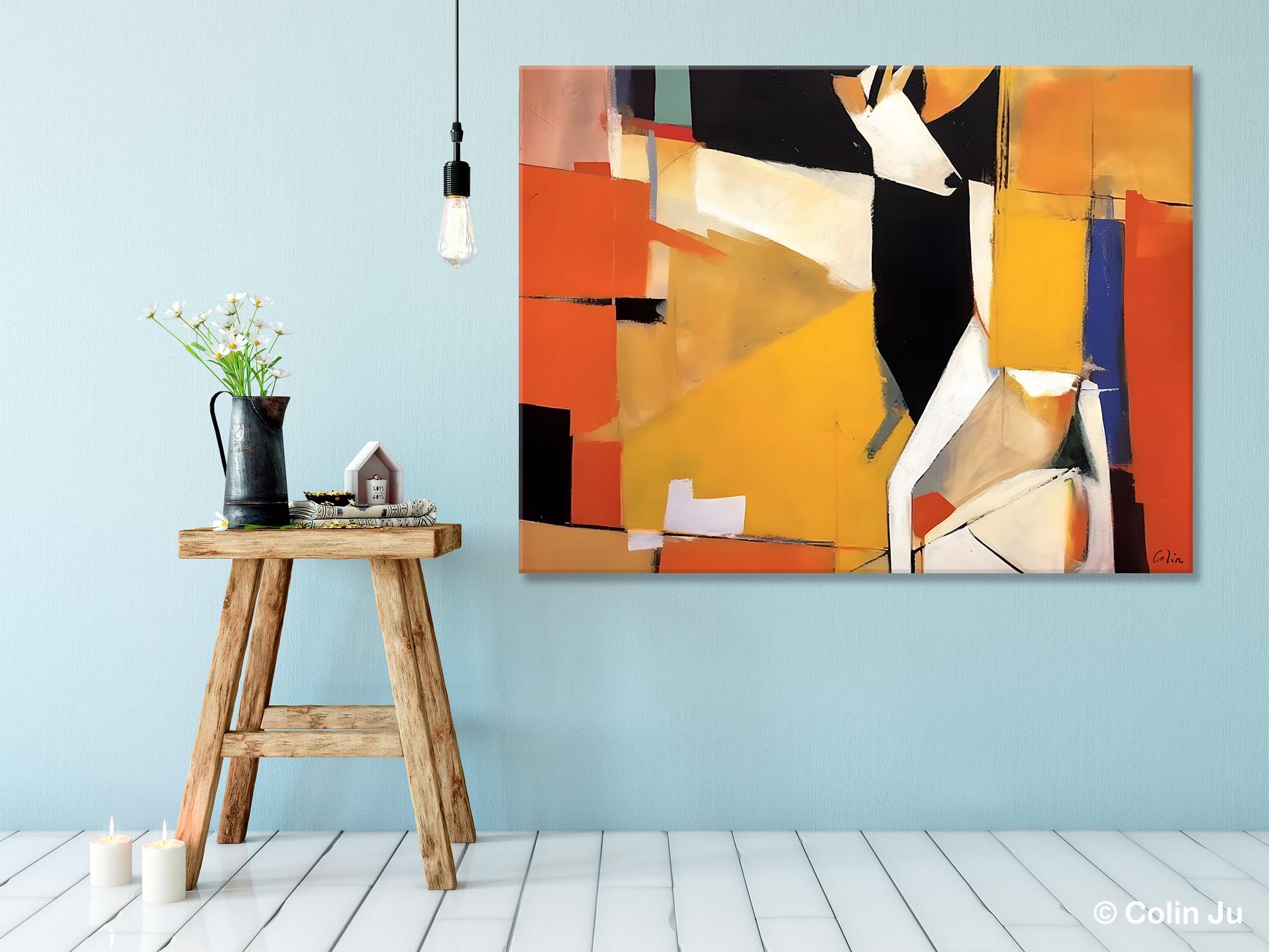 Extra Large Hand Painted Abstract Acrylic Wall Art - Original Canvas Painting for Living Room & Dining Room Decor | Modern Home Interior Design
