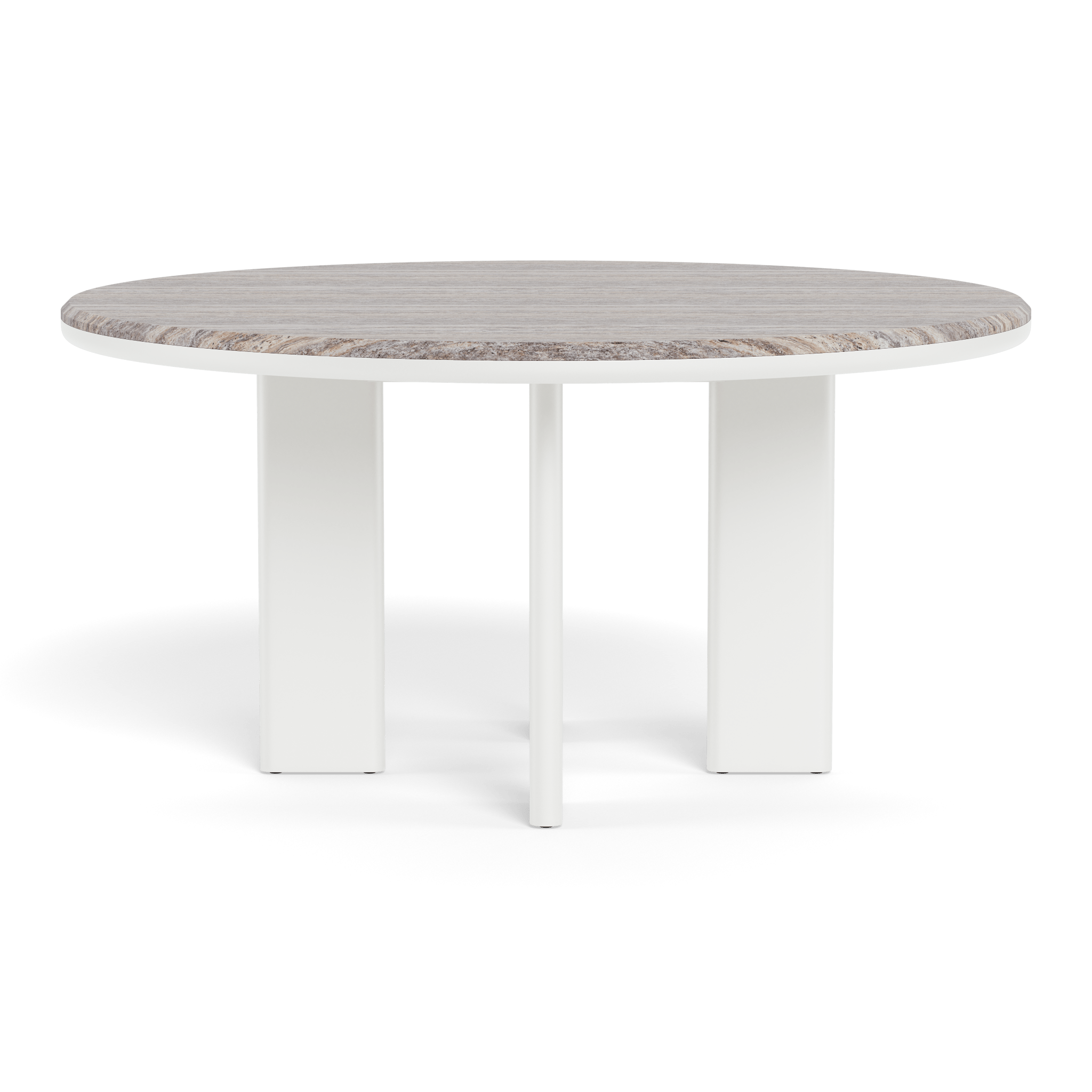 Palm Beach Aluminum Round Dining Table 60 Inch - Outdoor Patio, Garden, Poolside Dining Set for Backyard & Restaurant Use