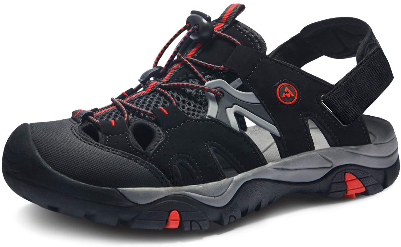 **Atika Men's Outdoor Hiking Sandals - Closed Toe Athletic Sport Sandals for Trail Walking - Lightweight Water Shoes for Summer - Perfect for Hiking, Beach, and Water Sports**