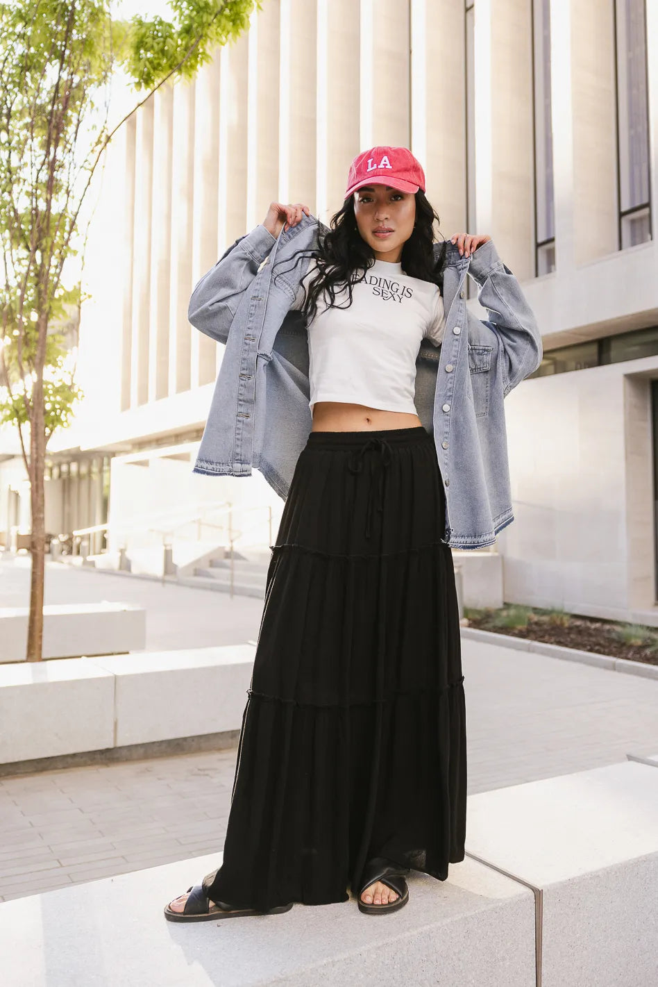 Stylish Out And About Denim Jacket for Women & Men | Trendy Lightweight Denim Coat | Perfect for Casual Outings, Streetwear & Spring Layering - FINAL SALE