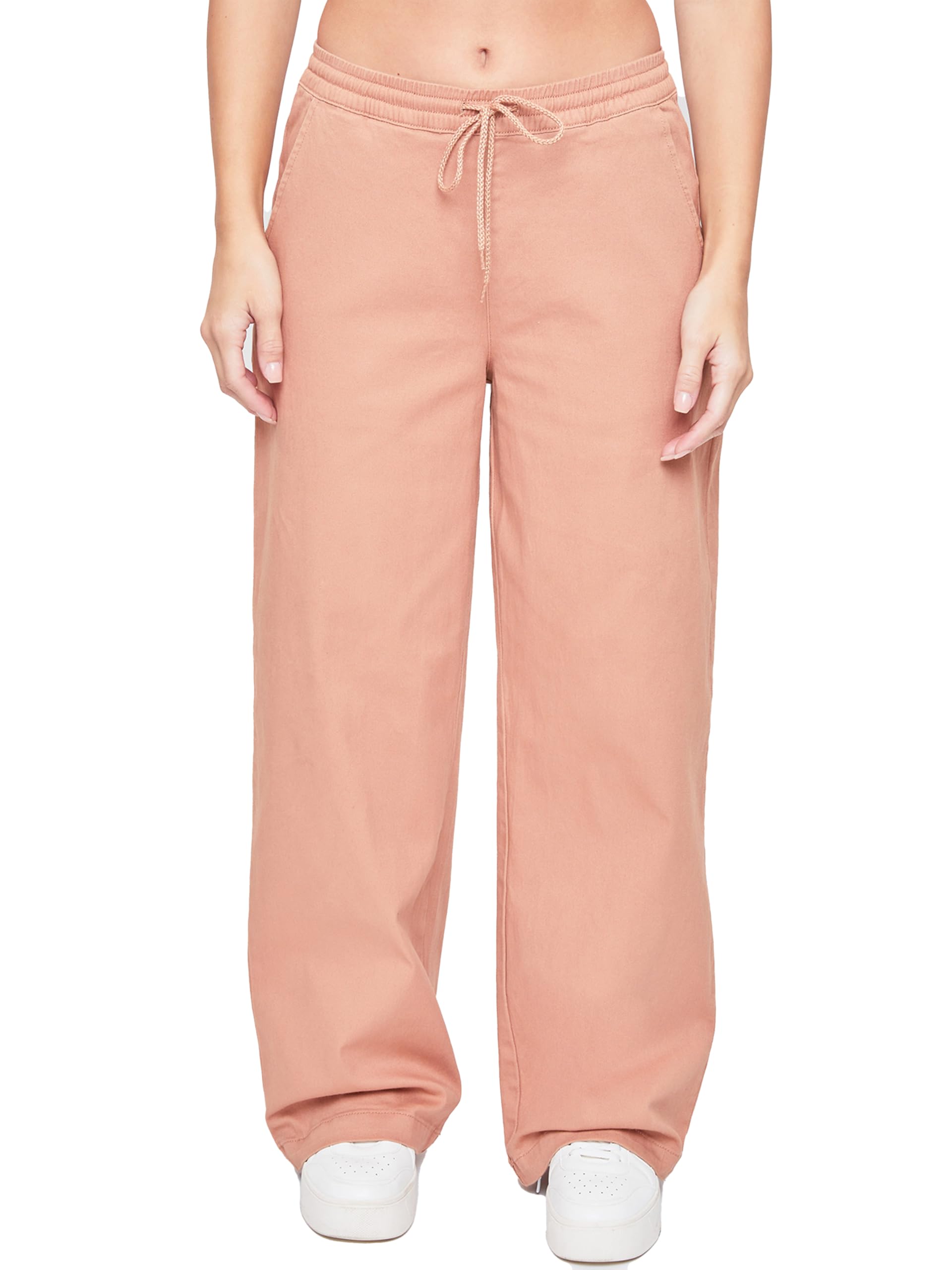 YMI Women's High Waisted Wide Leg Jogger Pants - Comfortable Stretch Denim for Casual Wear, Lounge & Everyday Outfits