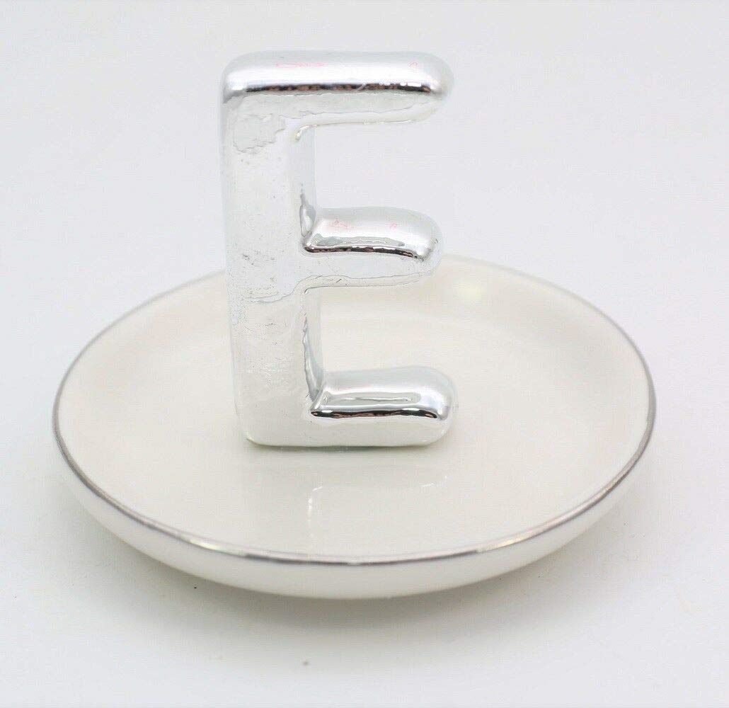 Personalized Monogram Ring Holder Dish - Engraved Initial Jewelry Tray for Wedding, Bridal Shower & Home Decor