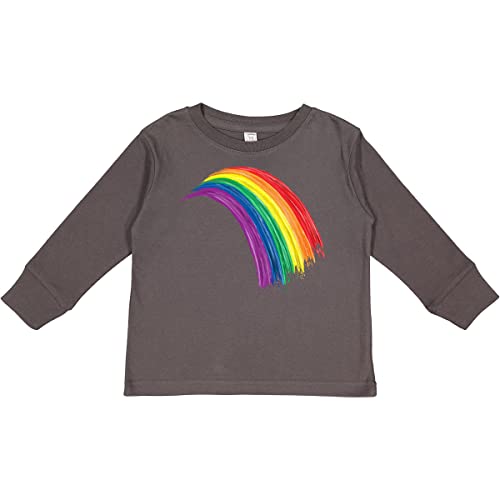 Inktastic Pride Rainbow Paint in Oils Toddler Long Sleeve T-Shirt - LGBTQ+ Kids Apparel for Pride Parades, School & Family Events
